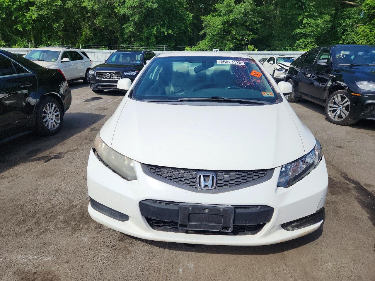 2013 Honda Civic Lx White vin: 2HGFG3B56DH530377