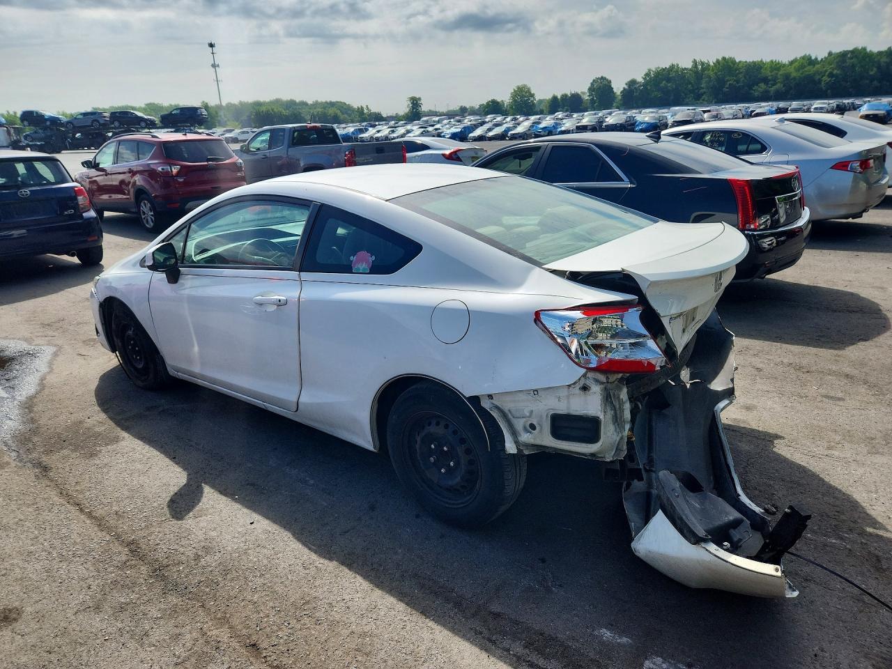 2013 Honda Civic Lx White vin: 2HGFG3B56DH530377