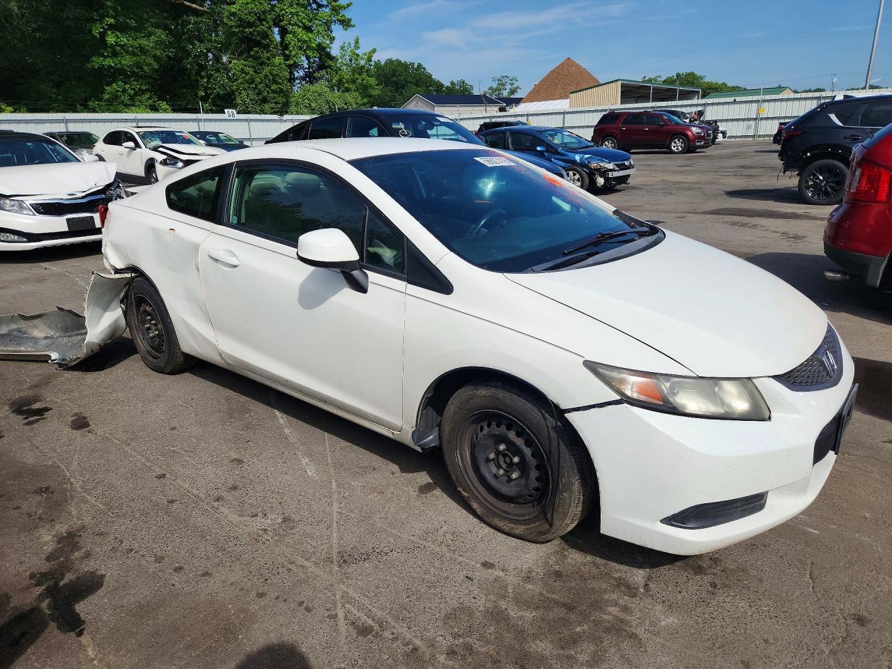 2013 Honda Civic Lx White vin: 2HGFG3B56DH530377