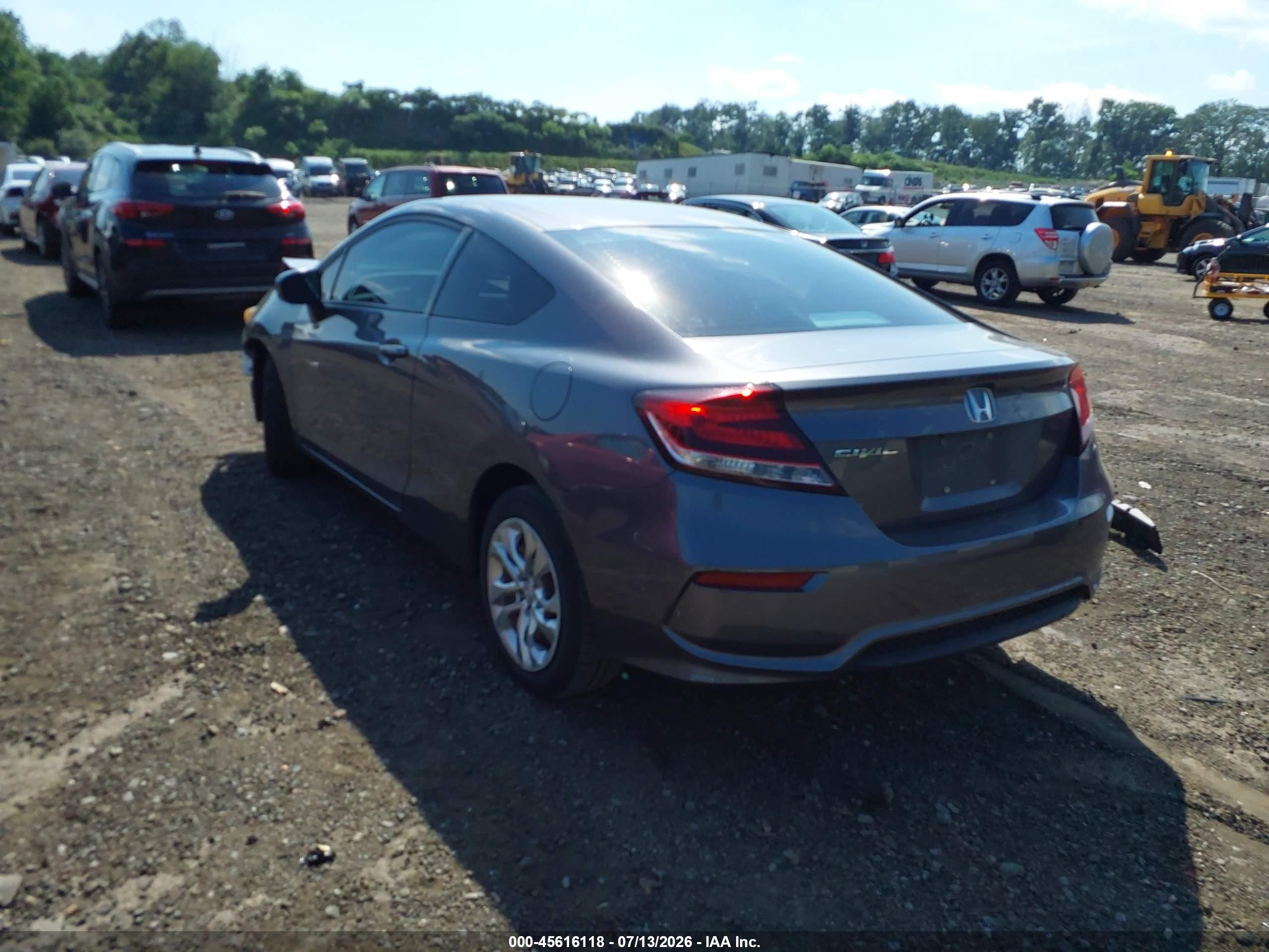 2014 Honda Civic Lx Gray vin: 2HGFG3B56EH504895