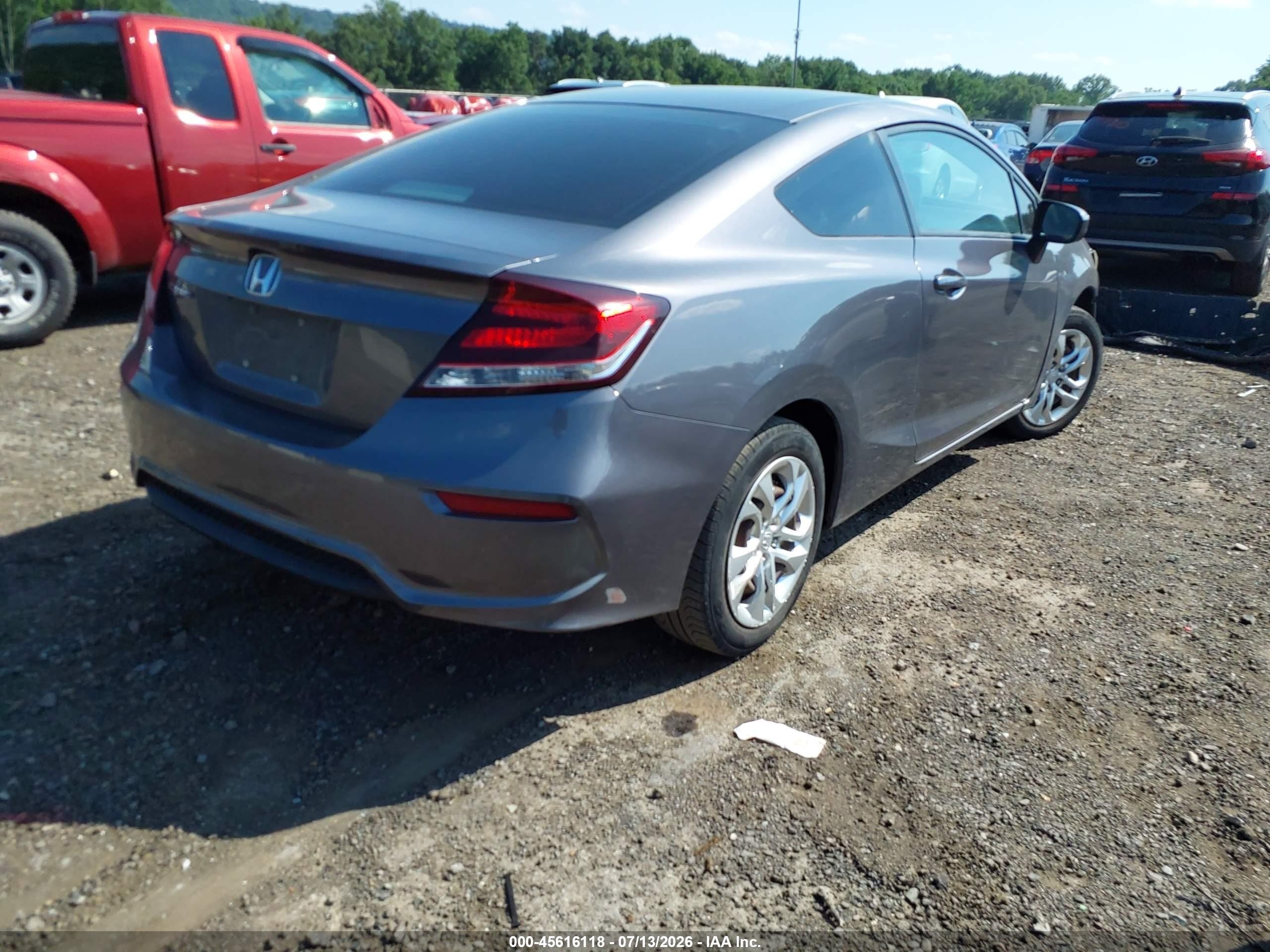 2014 Honda Civic Lx Gray vin: 2HGFG3B56EH504895