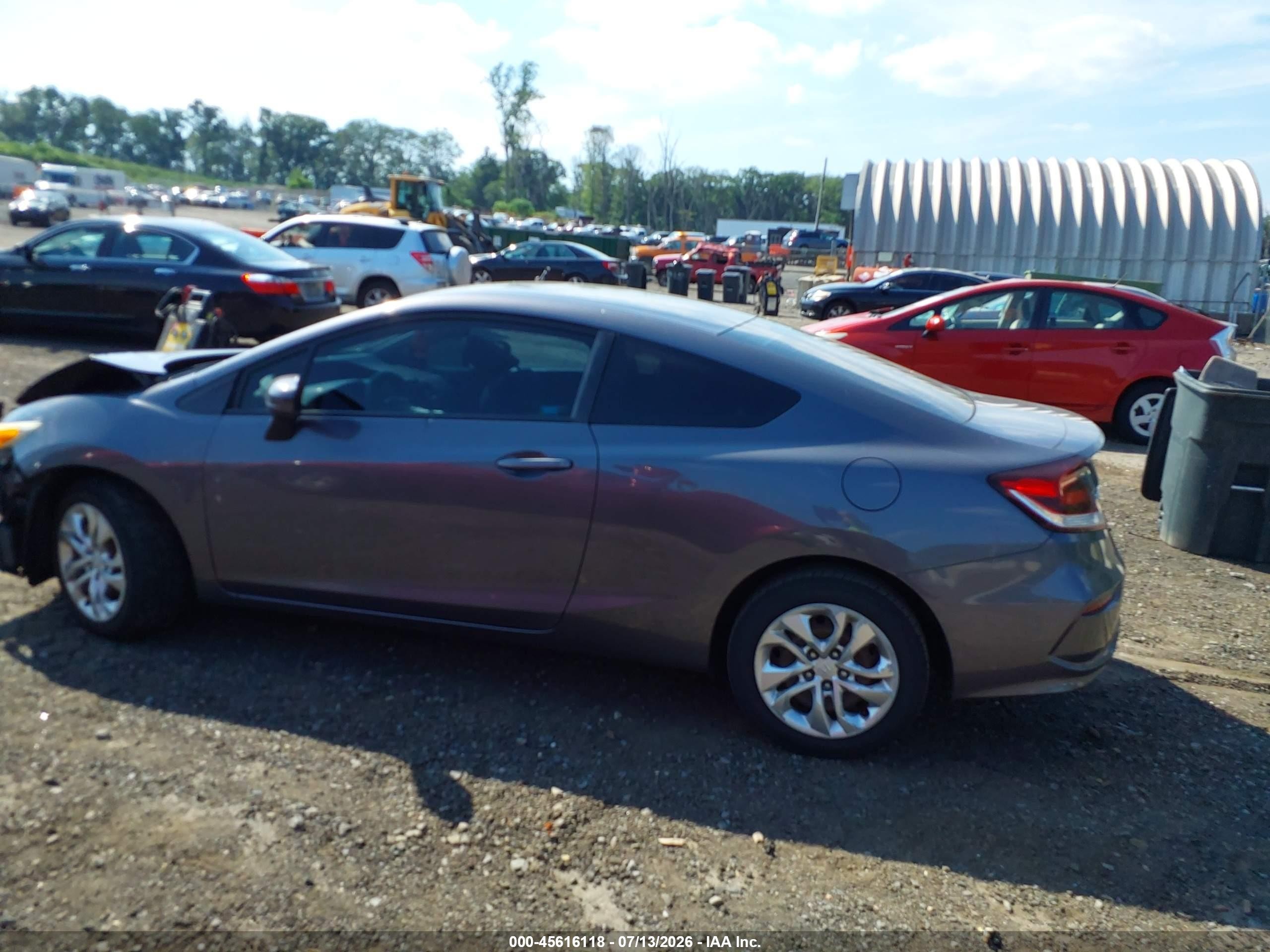 2014 Honda Civic Lx Gray vin: 2HGFG3B56EH504895