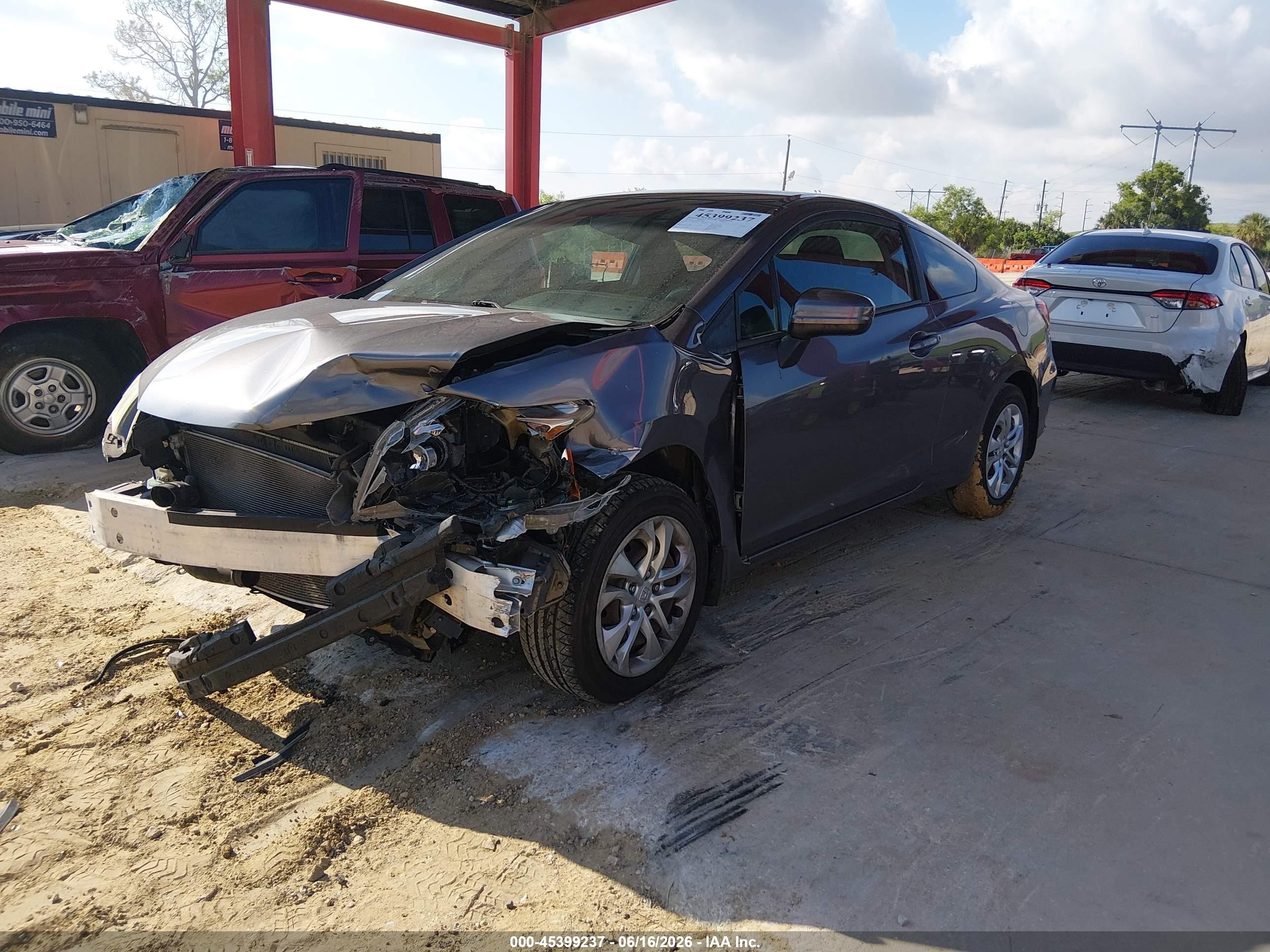 2014 Honda Civic Lx Серый vin: 2HGFG3B56EH518506