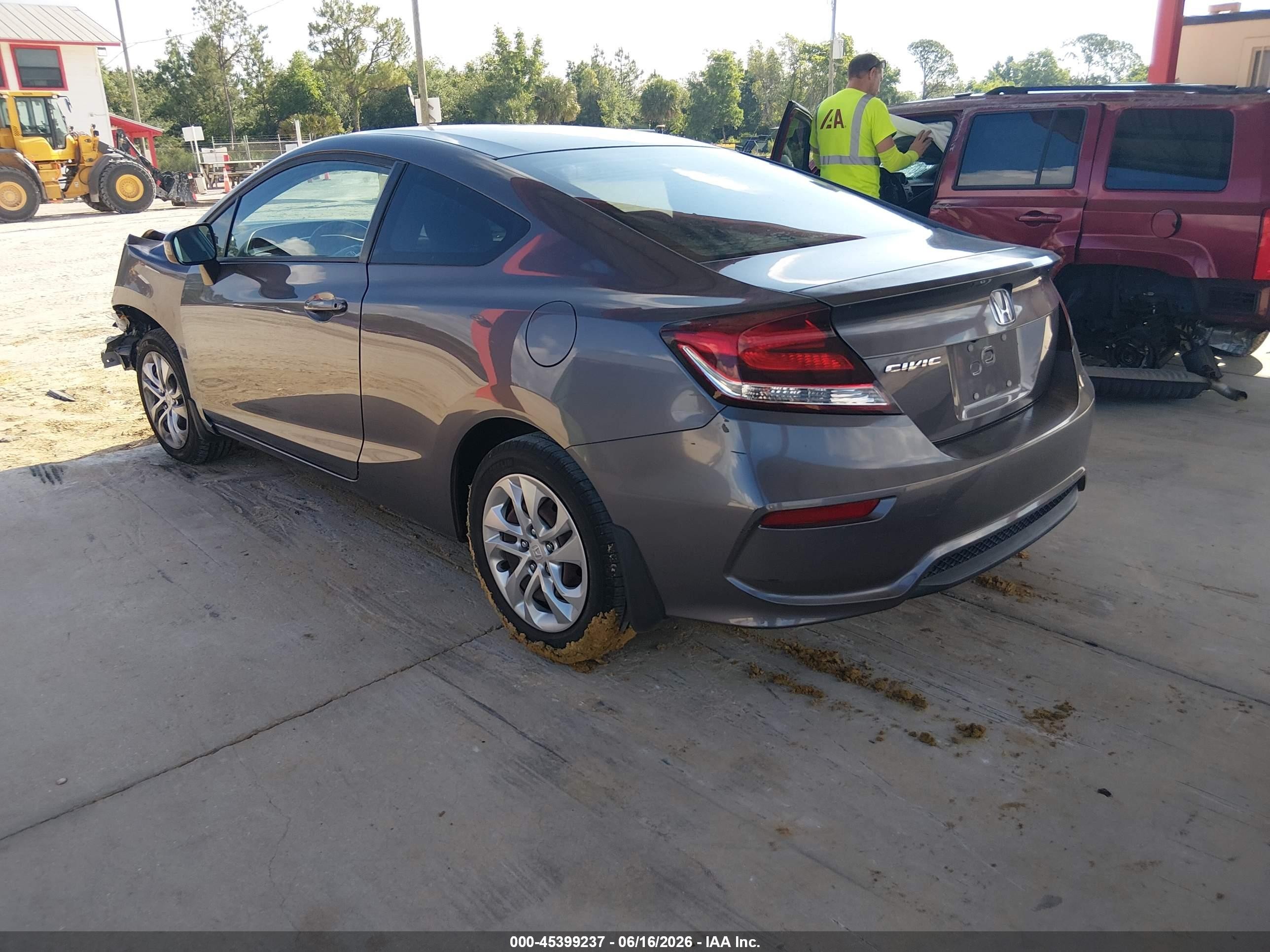 2014 Honda Civic Lx Серый vin: 2HGFG3B56EH518506