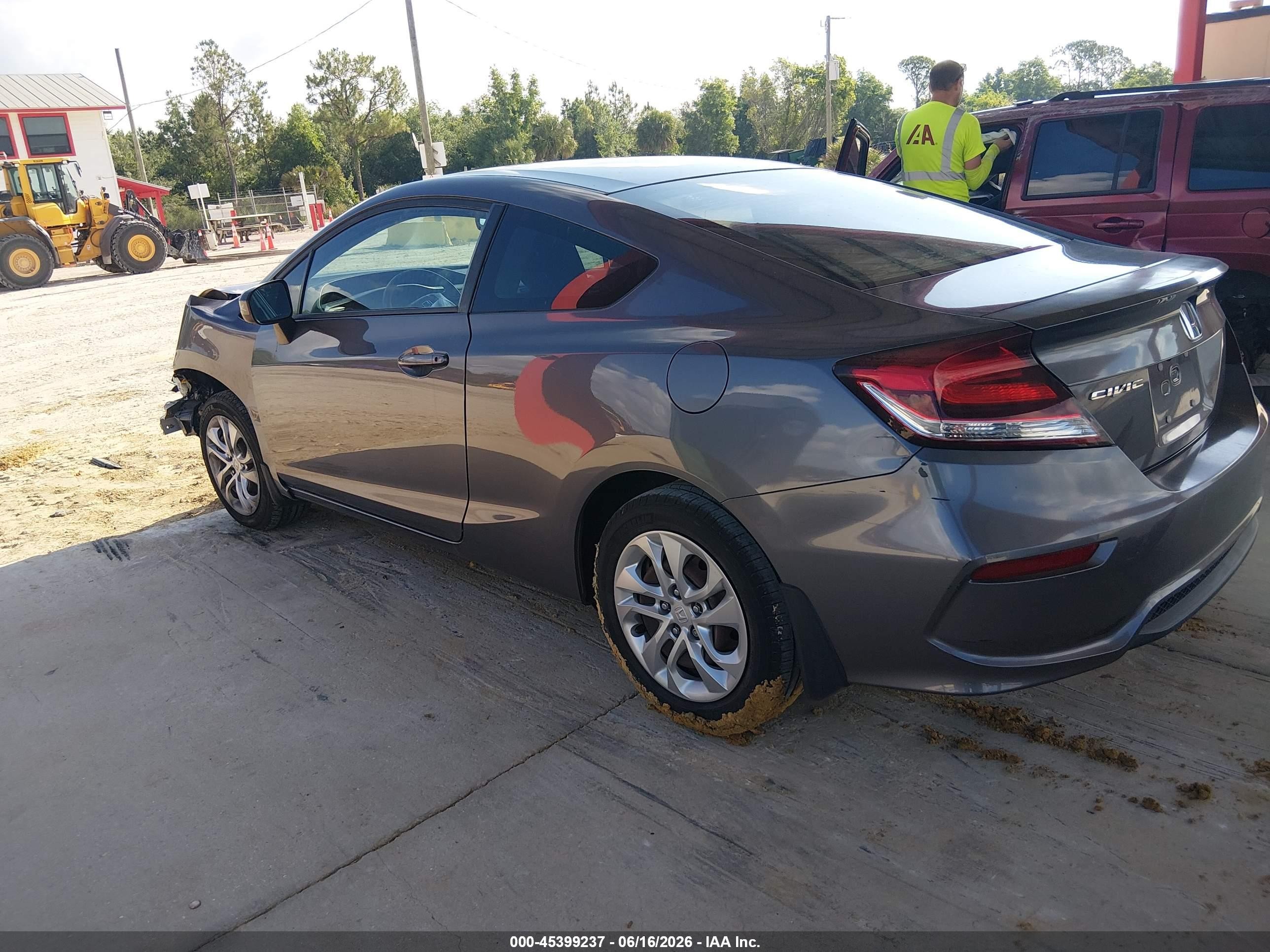 2014 Honda Civic Lx Серый vin: 2HGFG3B56EH518506