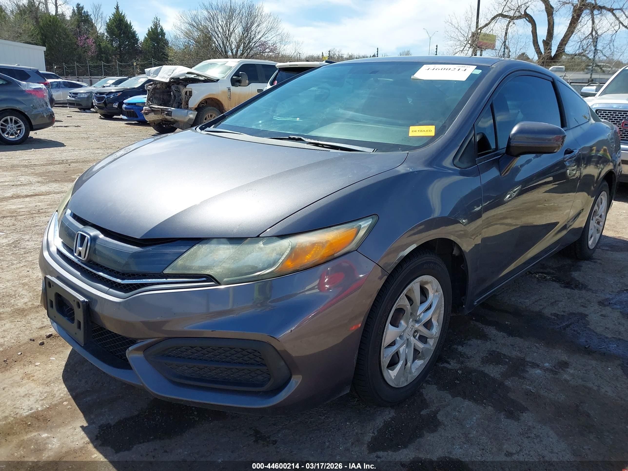 2015 Honda Civic Lx Gray vin: 2HGFG3B56FH507765