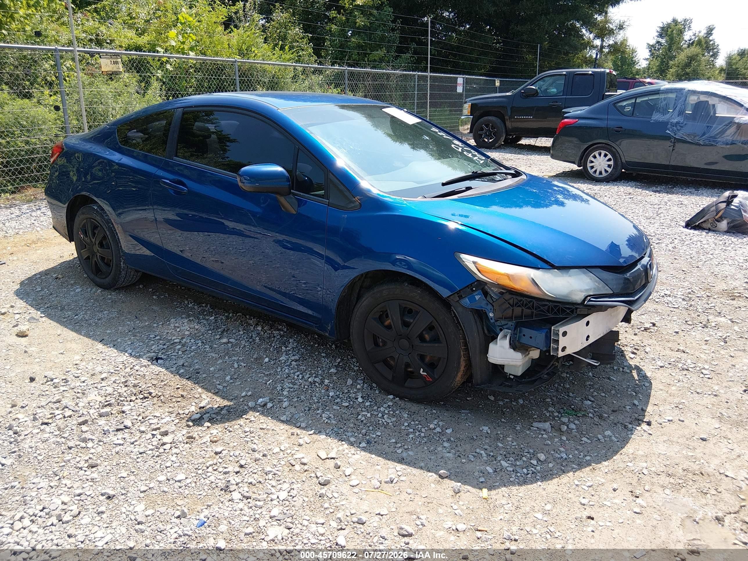 2015 Honda Civic Lx Blue vin: 2HGFG3B56FH514103