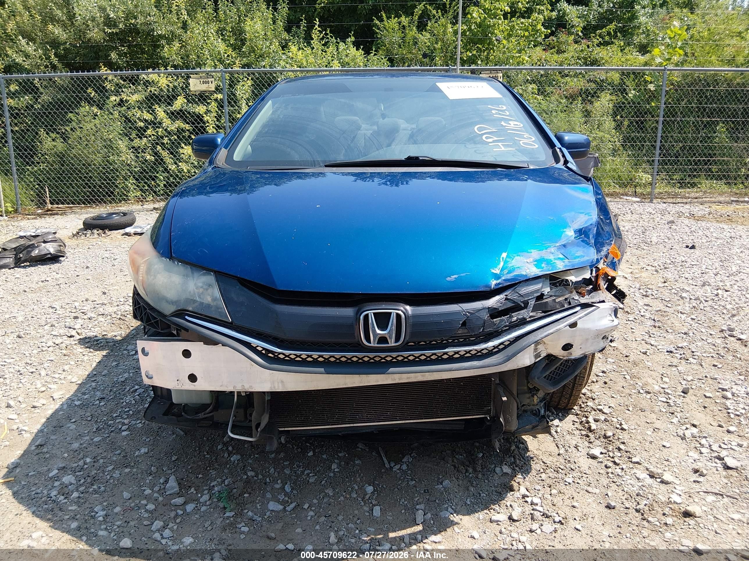 2015 Honda Civic Lx Blue vin: 2HGFG3B56FH514103