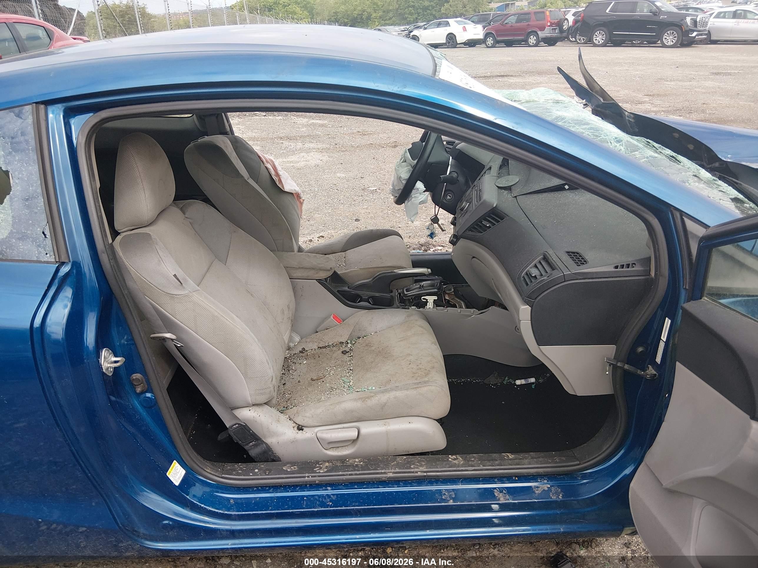2012 Honda Civic Lx Синий vin: 2HGFG3B57CH518379