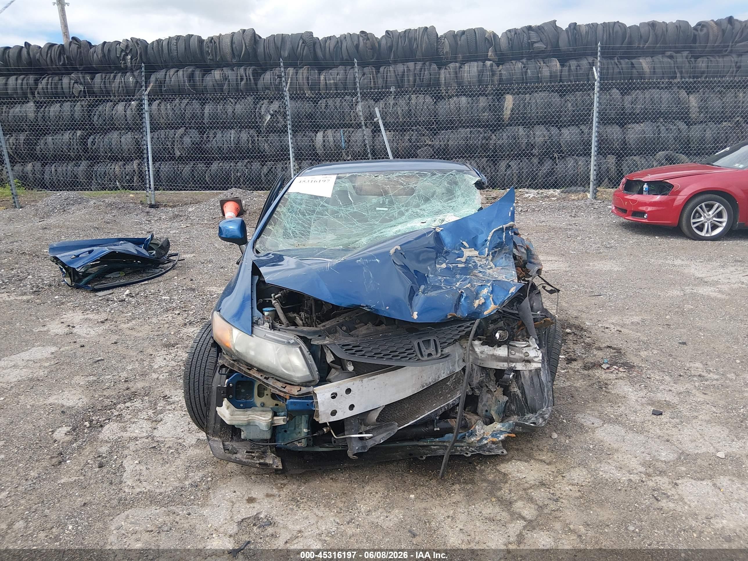 2012 Honda Civic Lx Синий vin: 2HGFG3B57CH518379