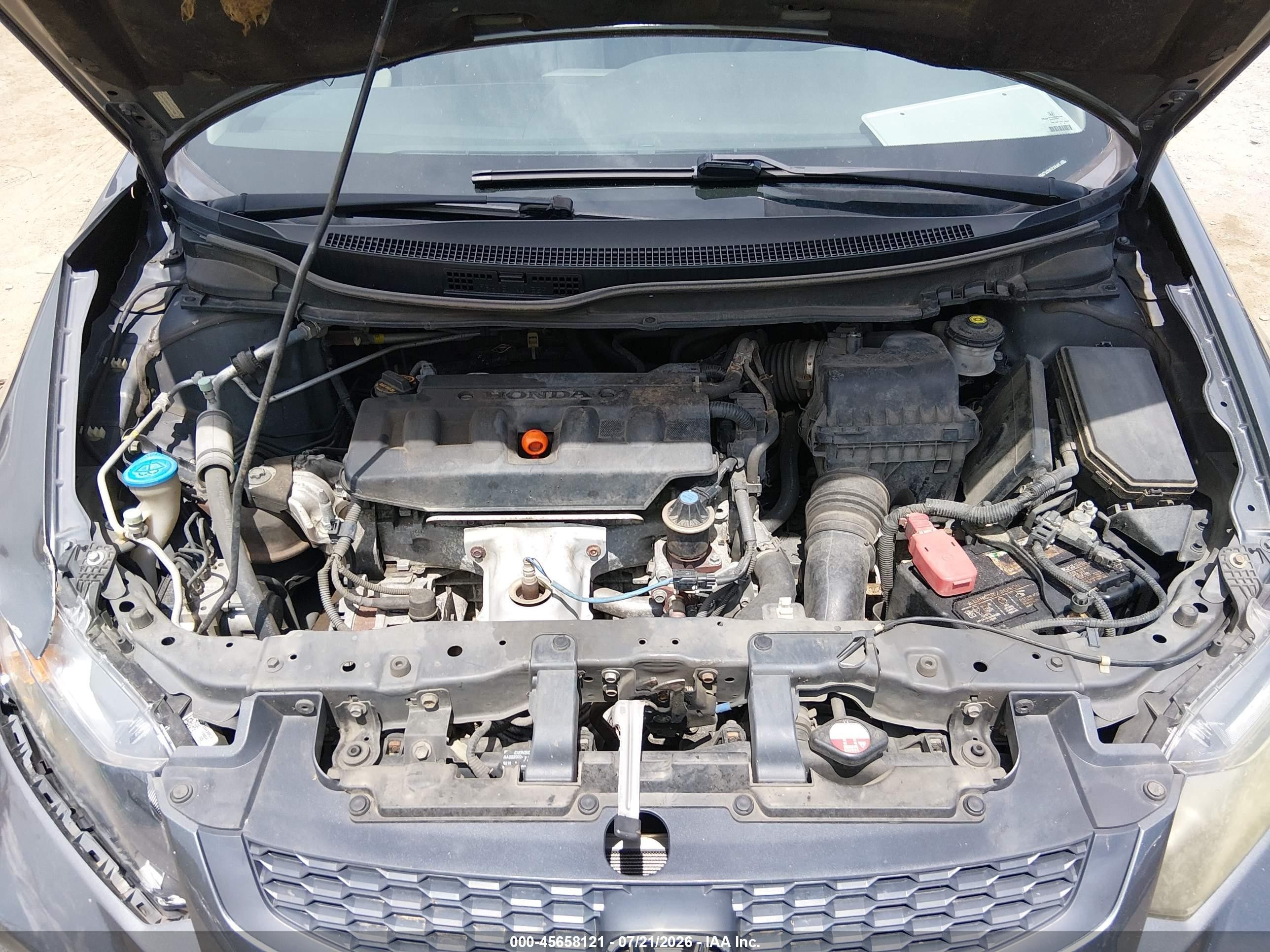 2012 Honda Civic Lx Gray vin: 2HGFG3B57CH527485