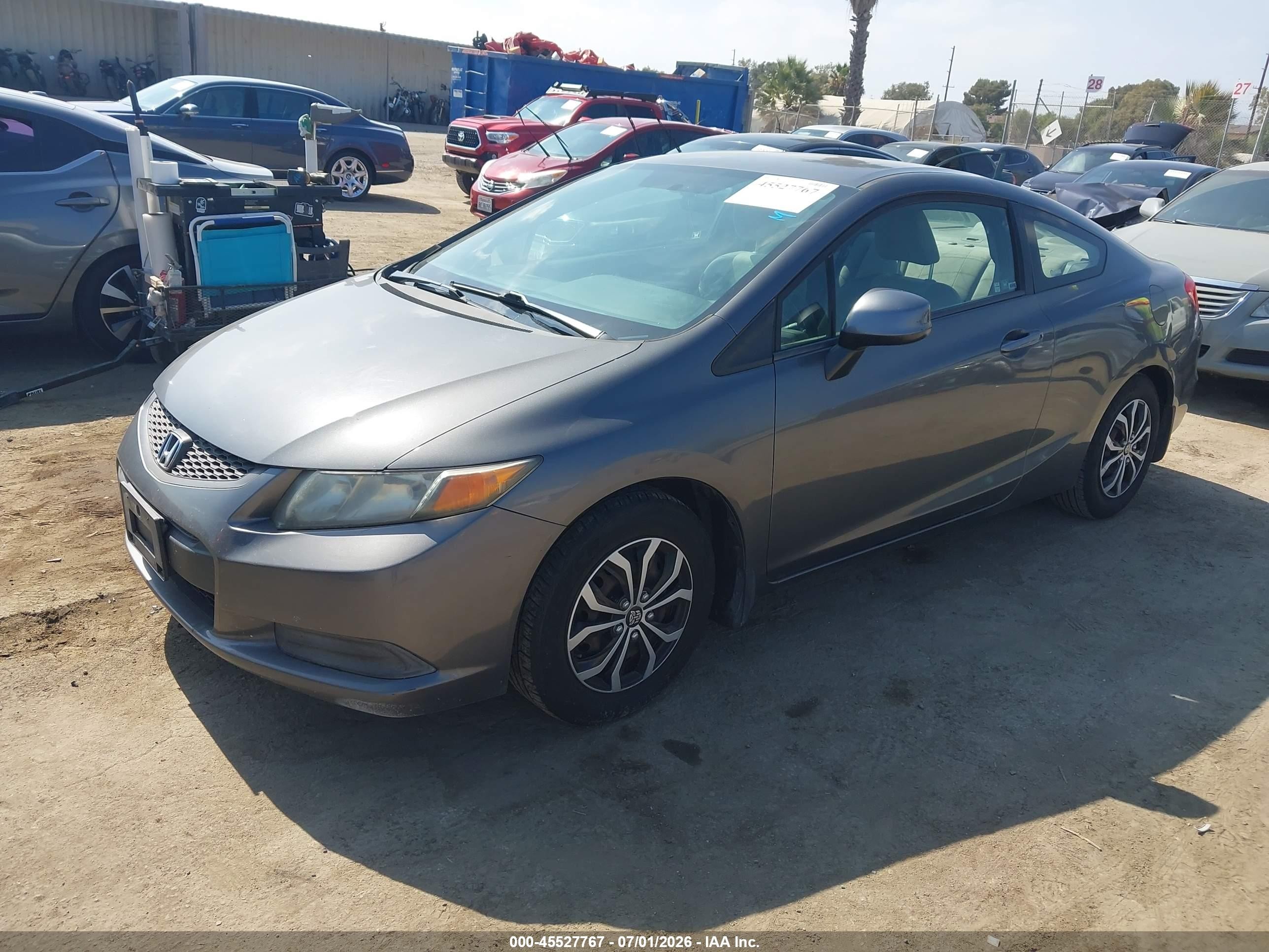2012 Honda Civic Lx Gray vin: 2HGFG3B57CH530175