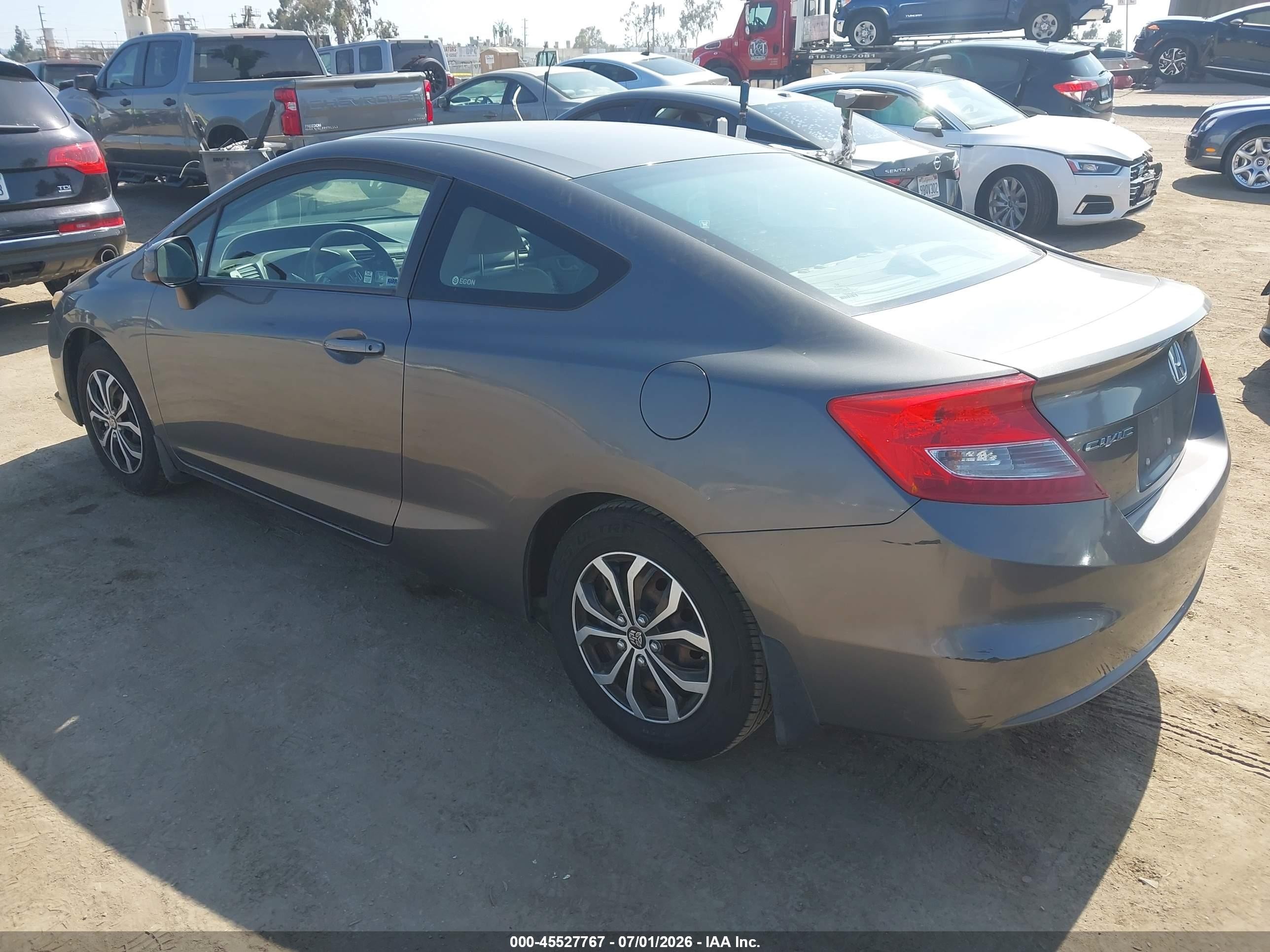 2012 Honda Civic Lx Gray vin: 2HGFG3B57CH530175