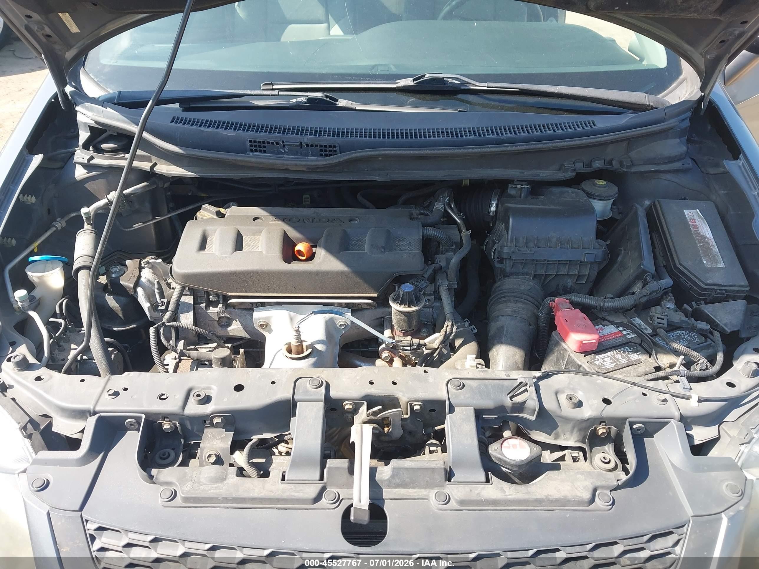 2012 Honda Civic Lx Gray vin: 2HGFG3B57CH530175