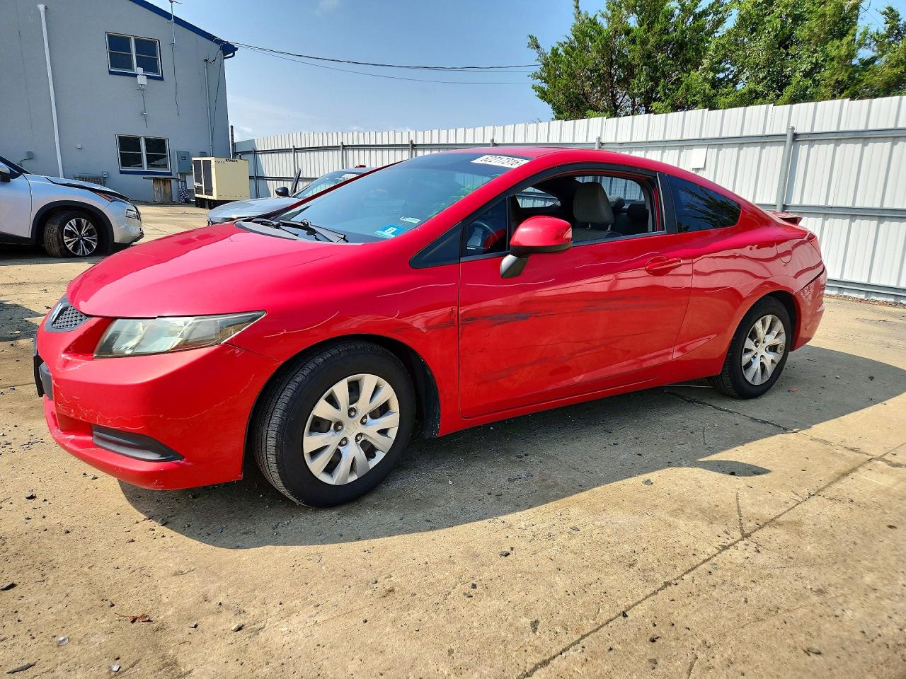 2012 Honda Civic Lx Red vin: 2HGFG3B57CH534016