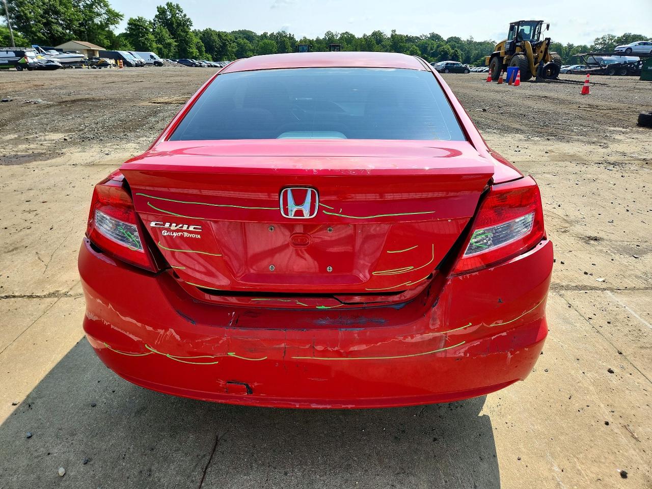 2012 Honda Civic Lx Red vin: 2HGFG3B57CH534016