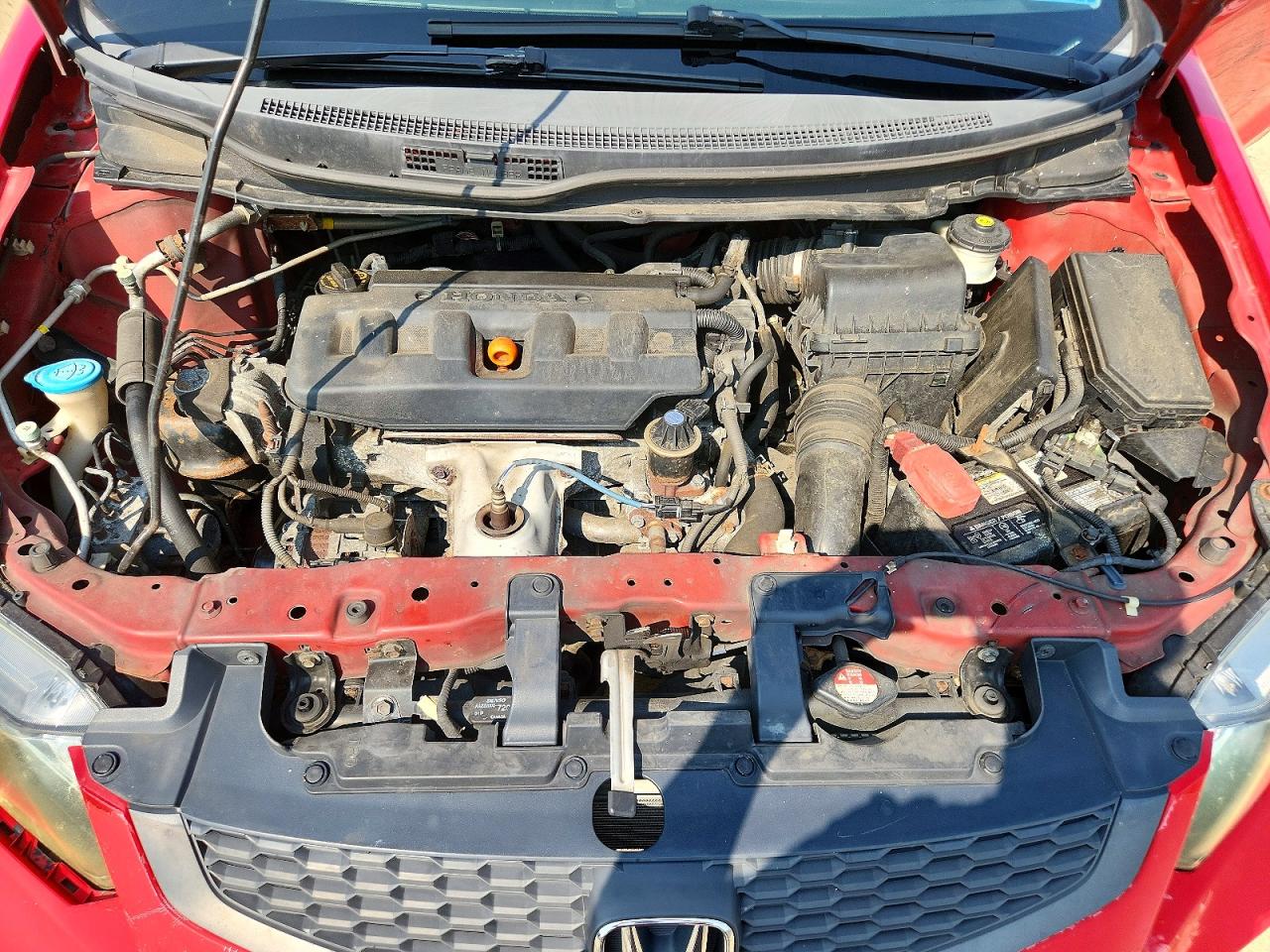 2012 Honda Civic Lx Red vin: 2HGFG3B57CH534016