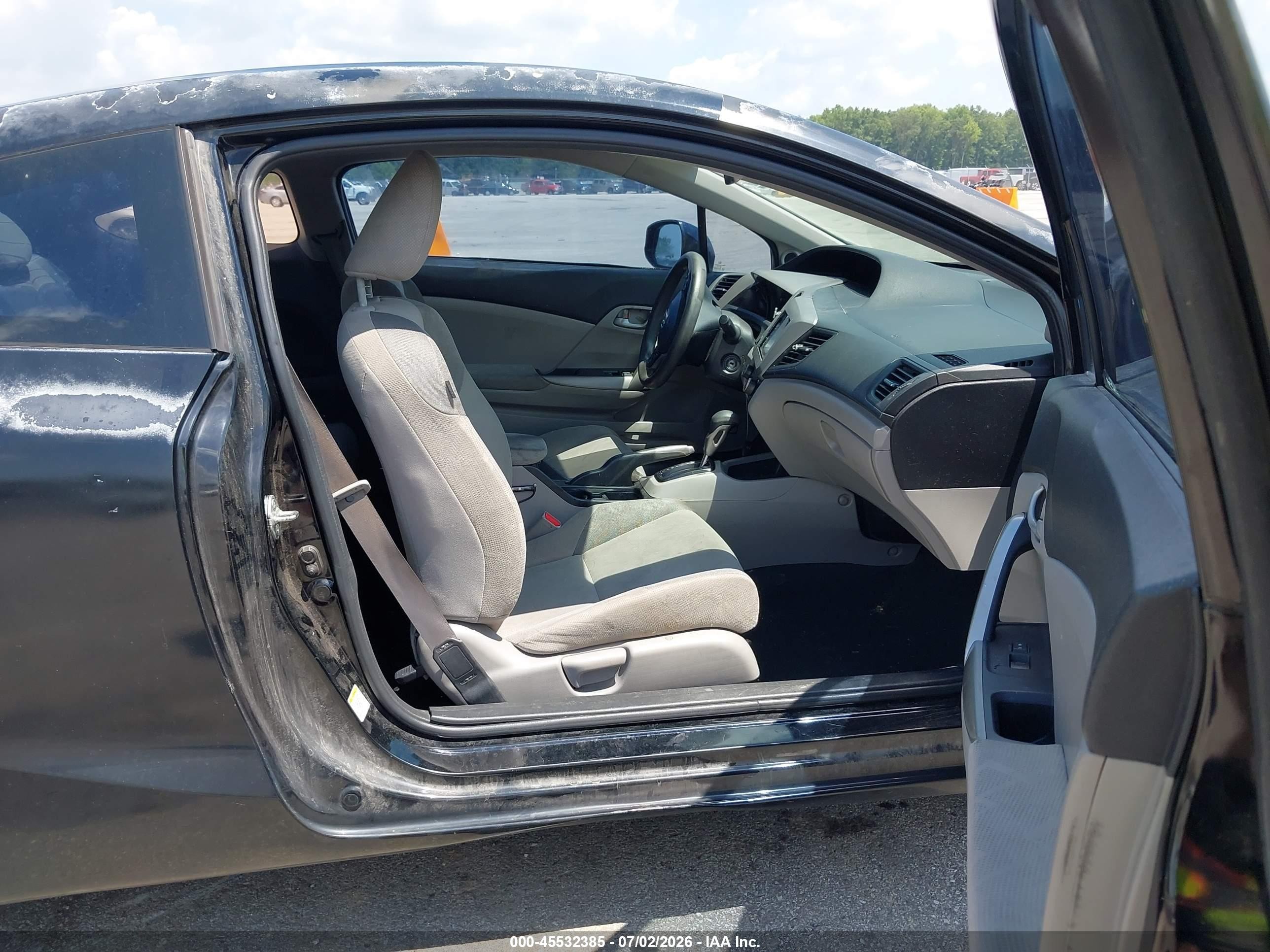2012 Honda Civic Lx Black vin: 2HGFG3B57CH542827