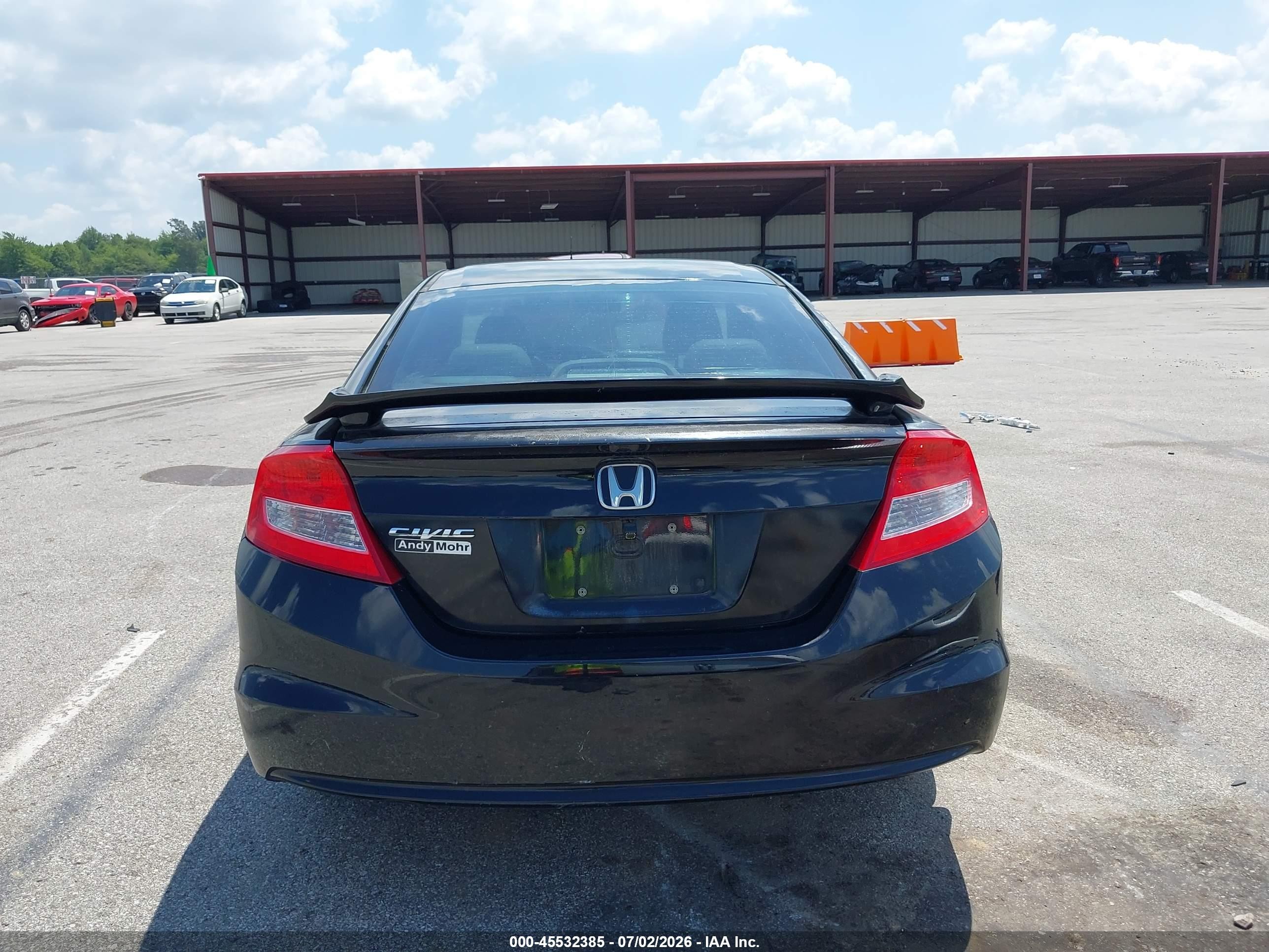 2012 Honda Civic Lx Black vin: 2HGFG3B57CH542827