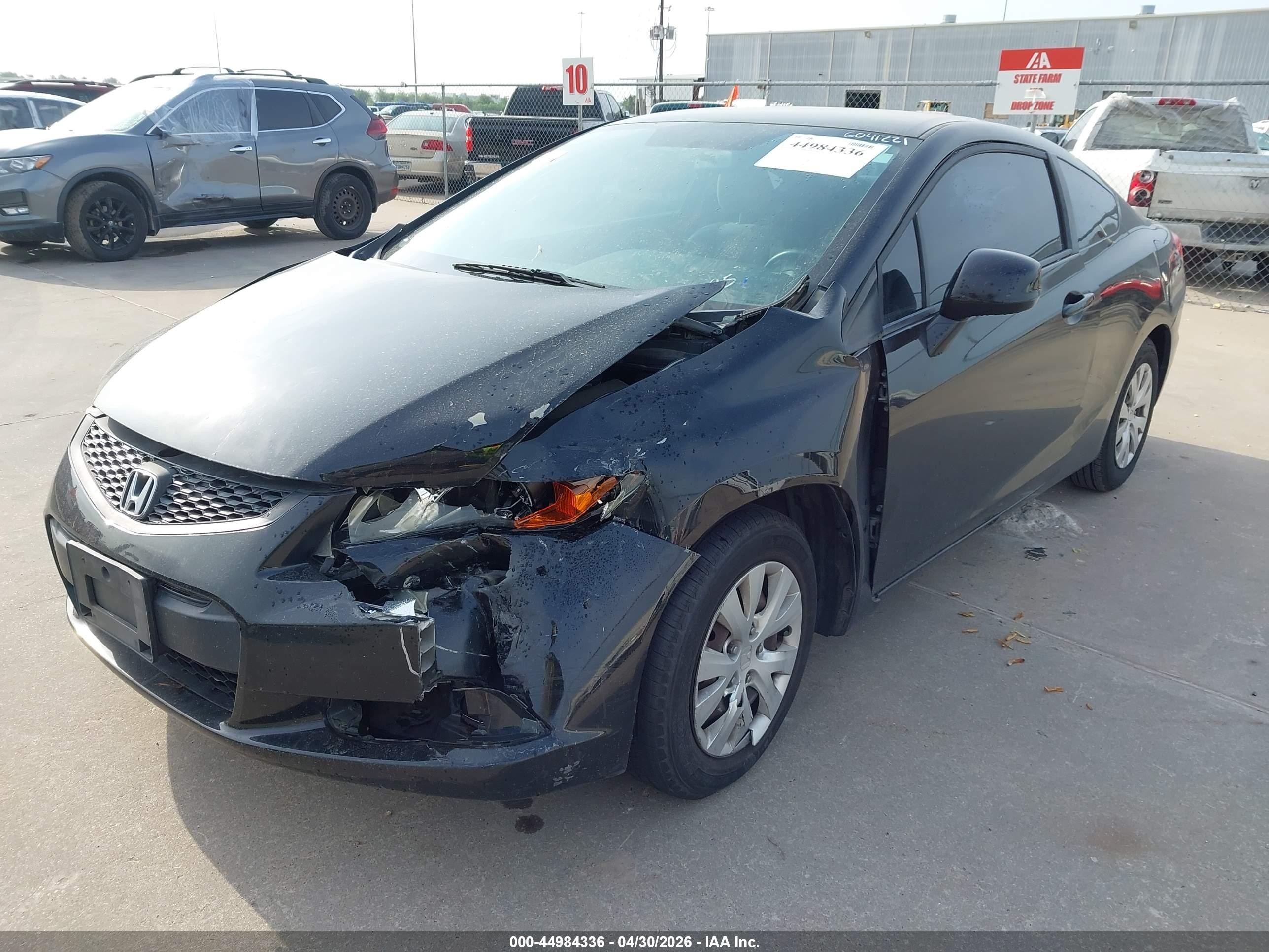 2012 Honda Civic Lx Black vin: 2HGFG3B57CH553195