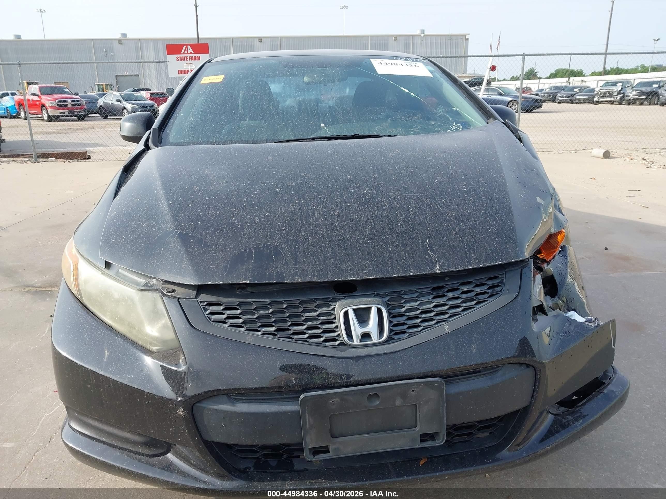 2012 Honda Civic Lx Black vin: 2HGFG3B57CH553195