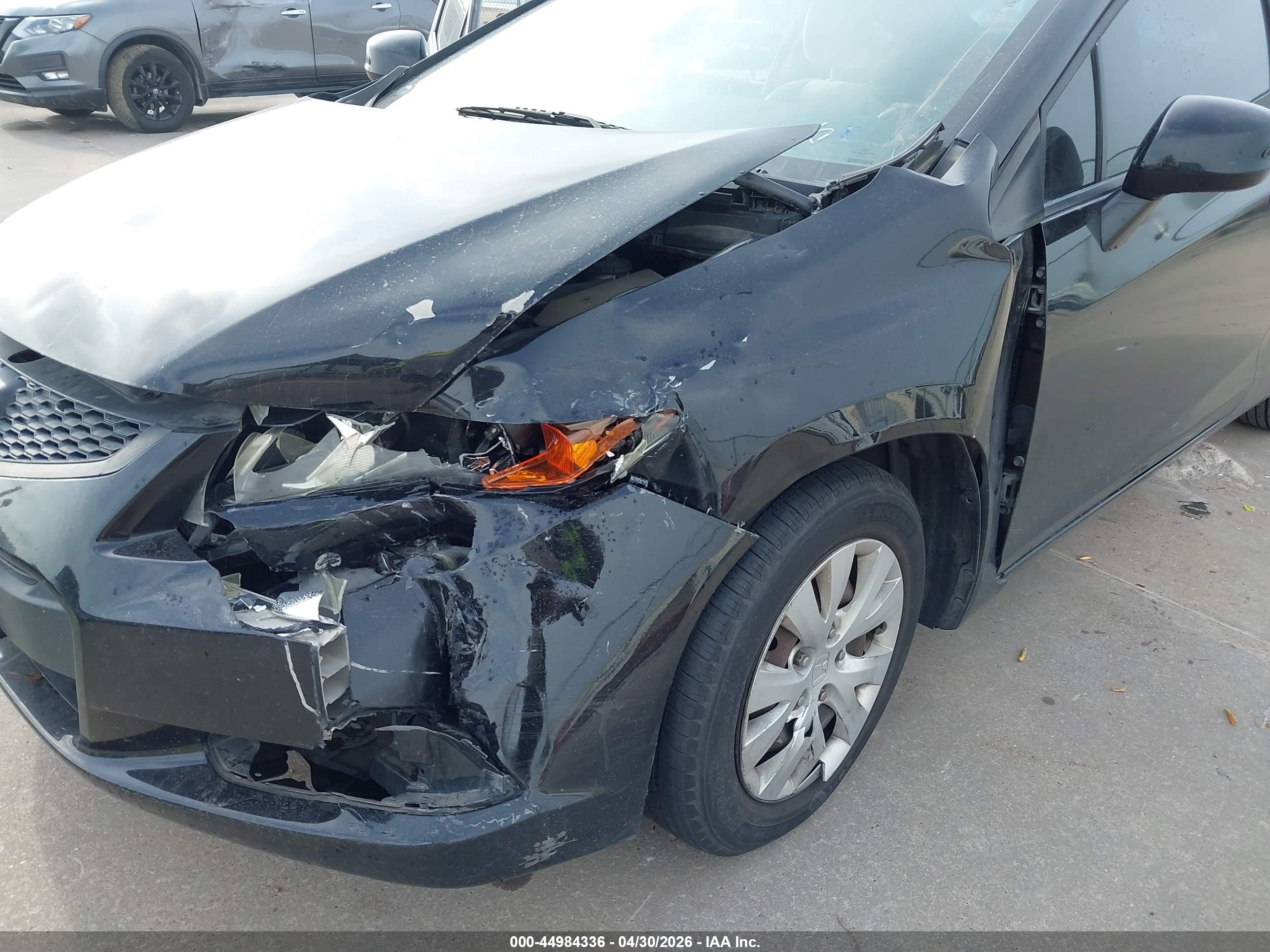 2012 Honda Civic Lx Black vin: 2HGFG3B57CH553195