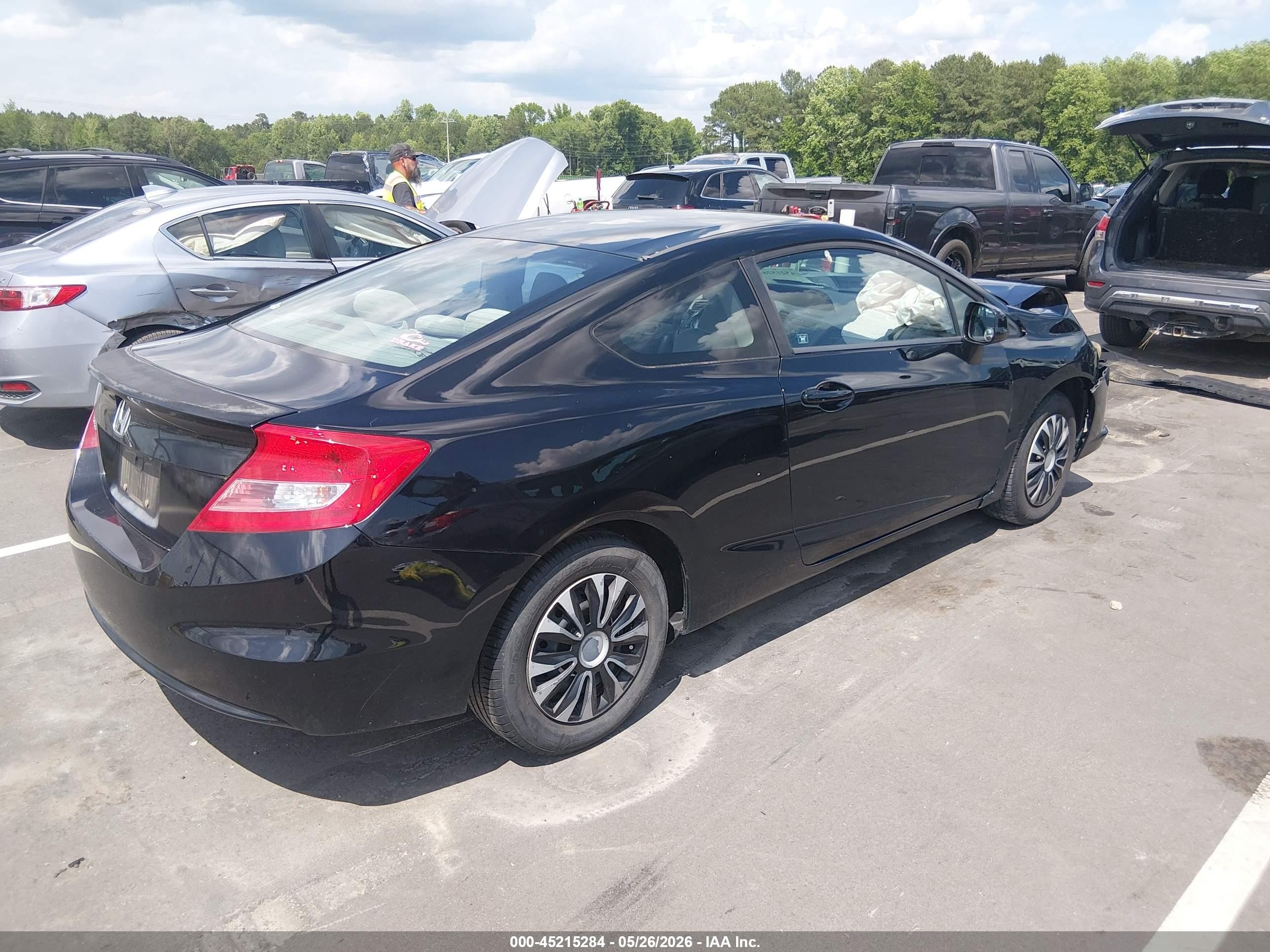 2012 Honda Civic Lx Black vin: 2HGFG3B57CH553486