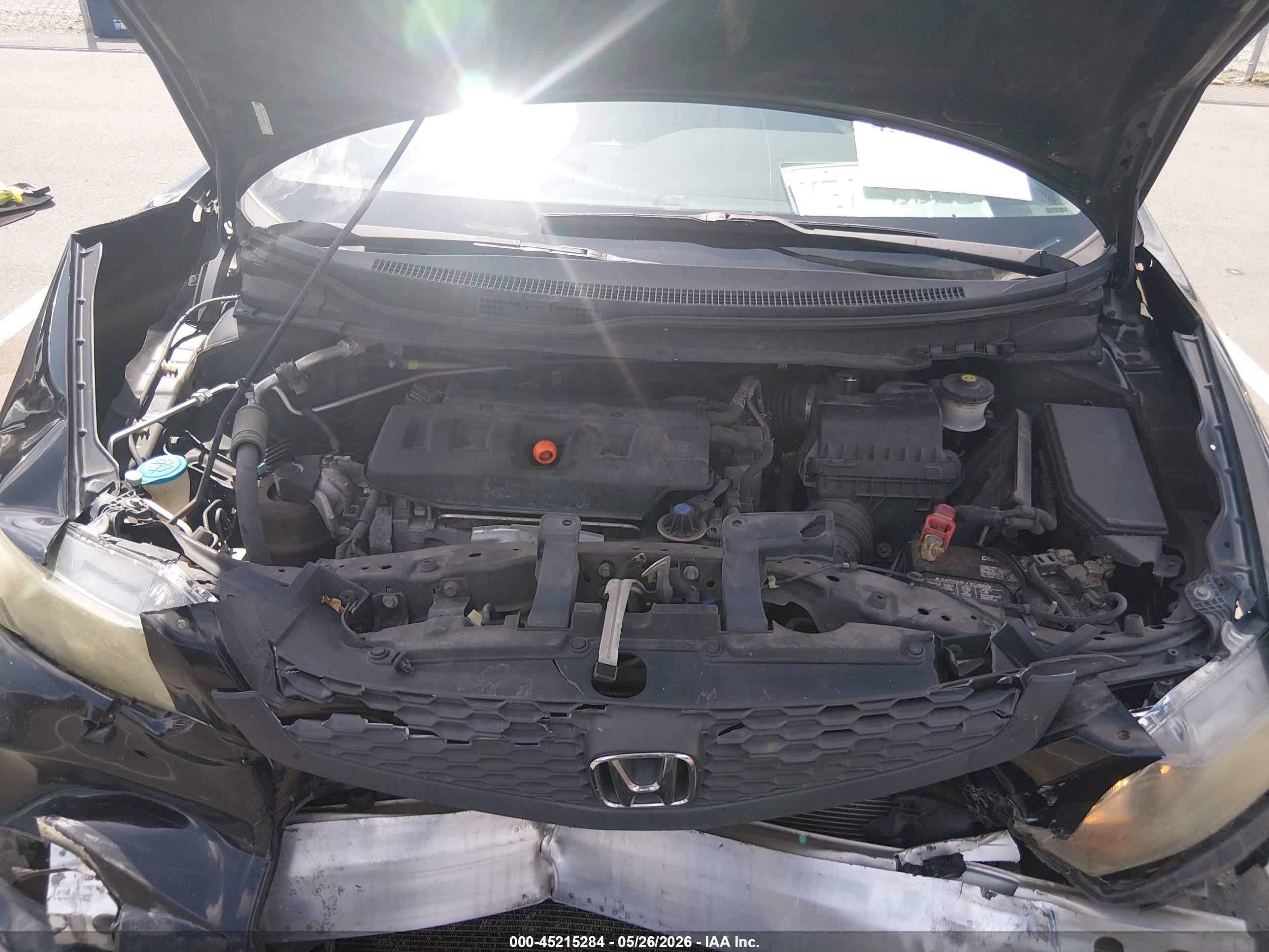 2012 Honda Civic Lx Black vin: 2HGFG3B57CH553486