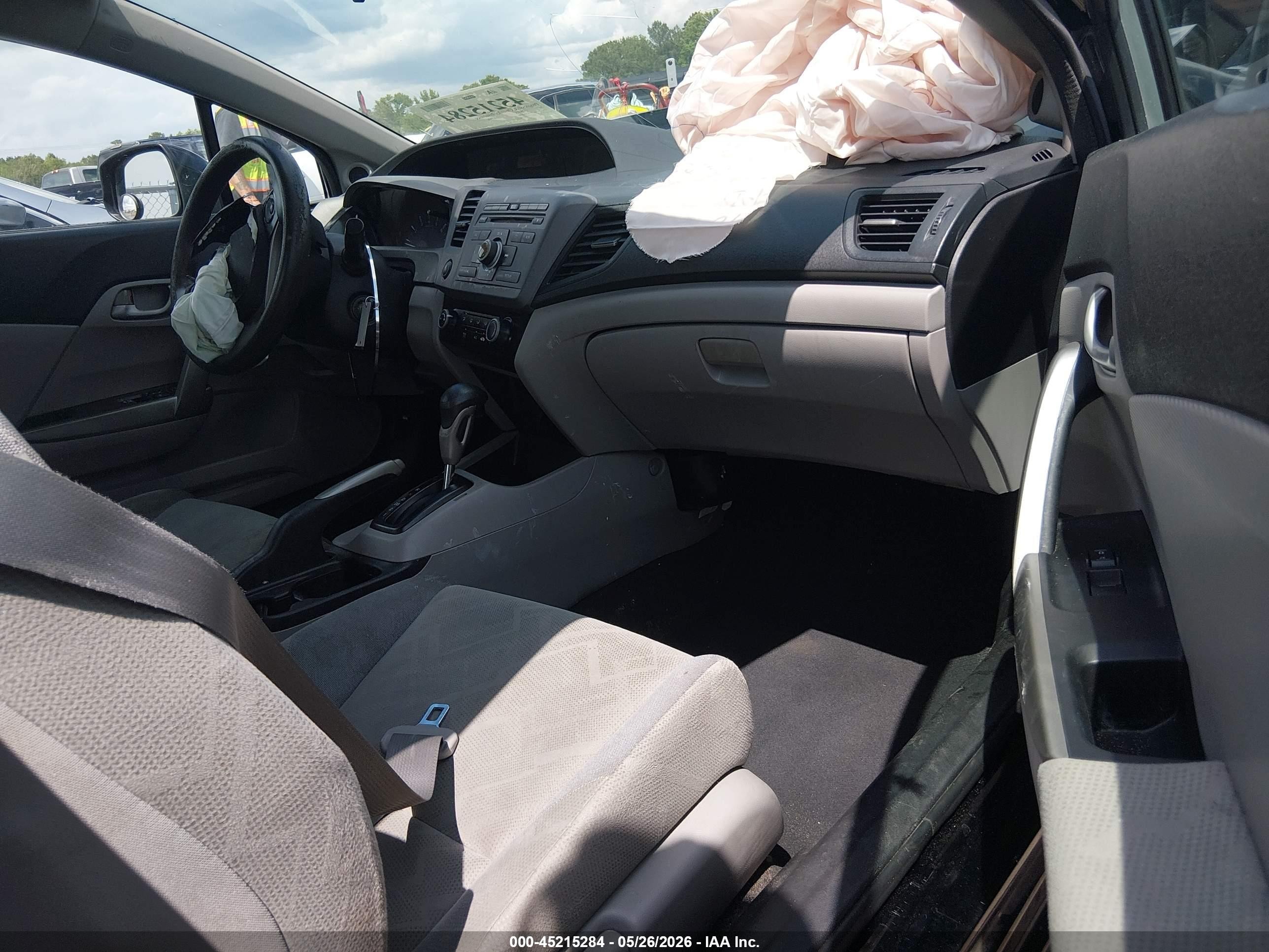 2012 Honda Civic Lx Black vin: 2HGFG3B57CH553486