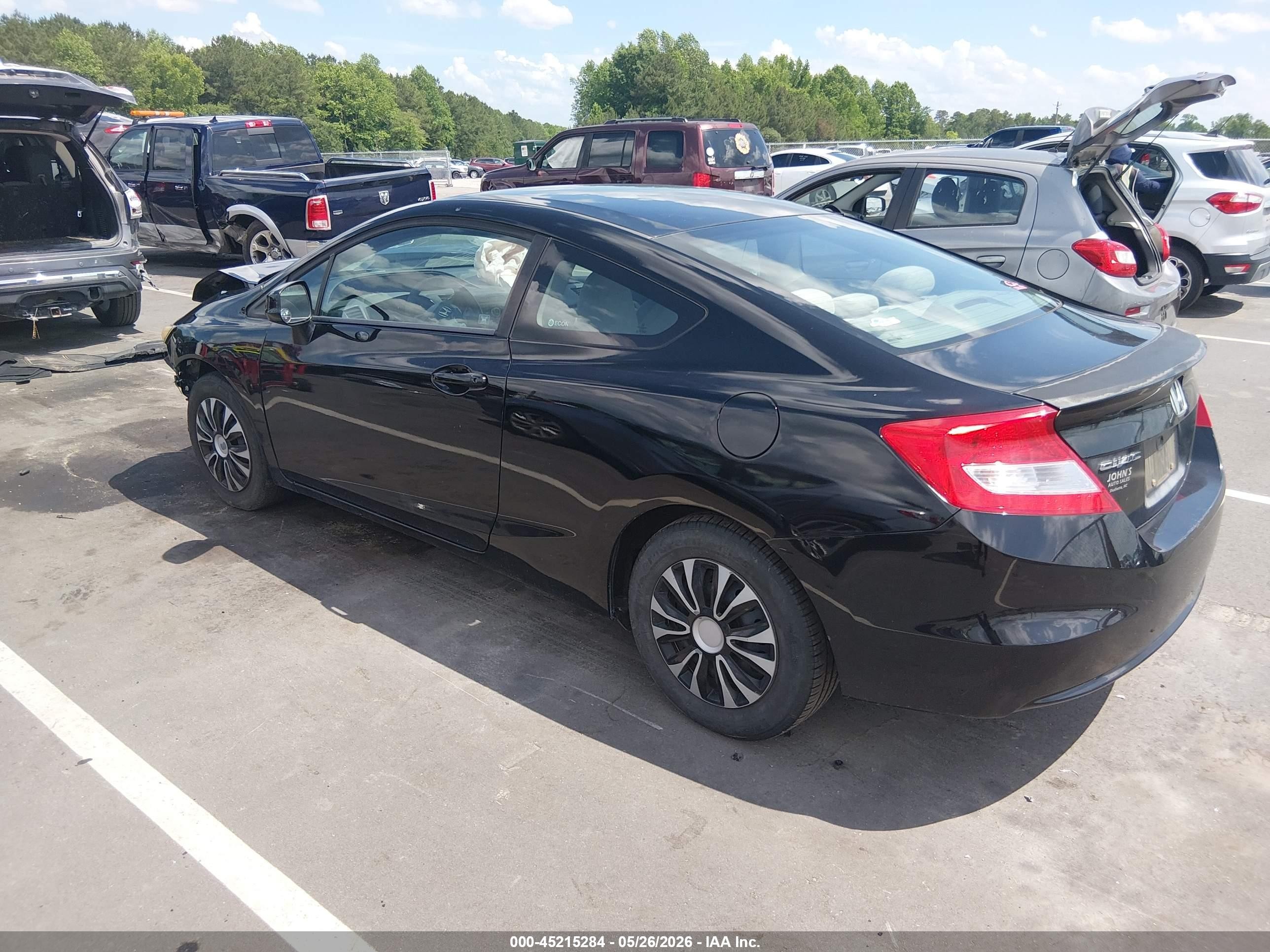 2012 Honda Civic Lx Black vin: 2HGFG3B57CH553486