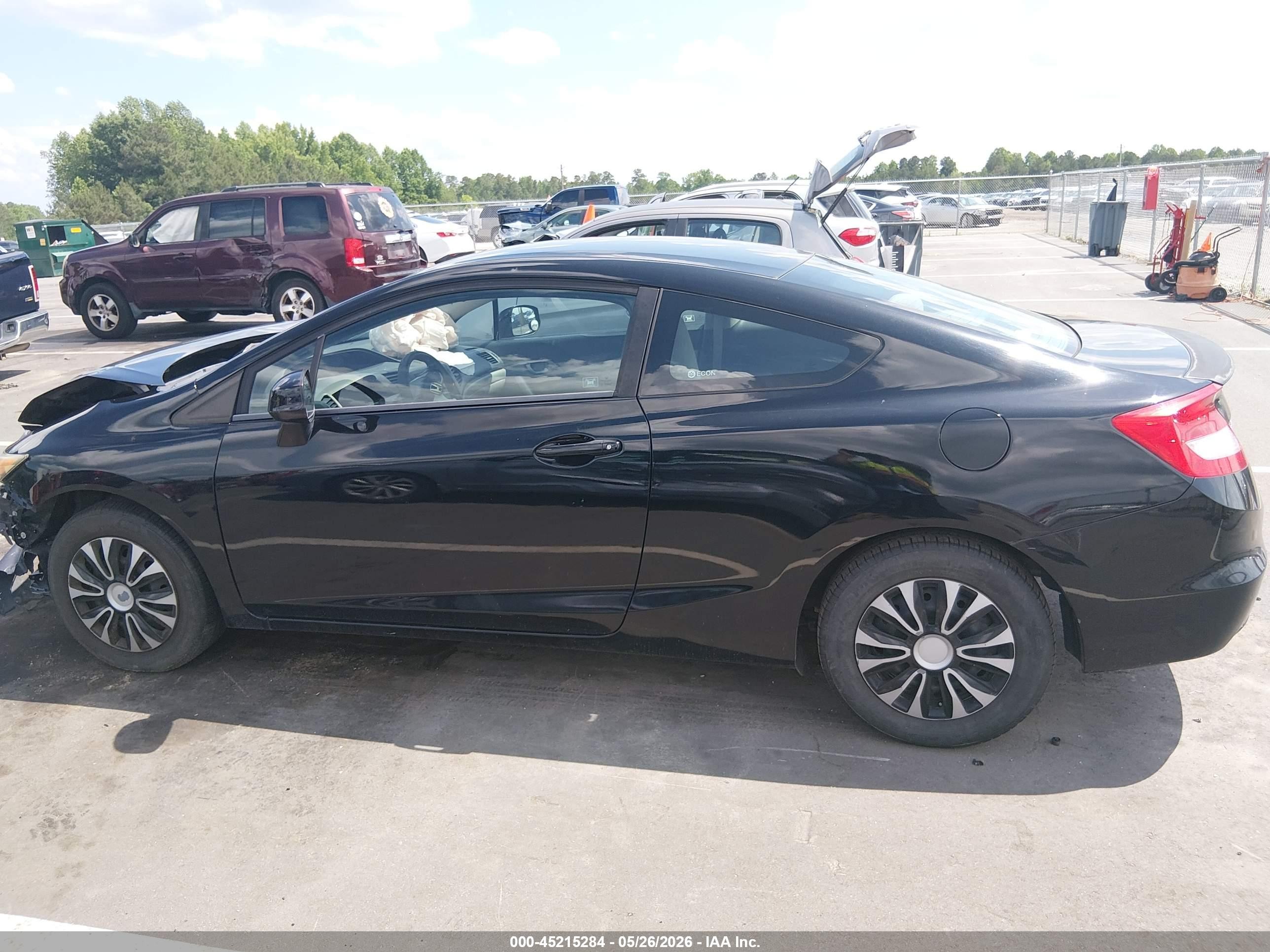 2012 Honda Civic Lx Black vin: 2HGFG3B57CH553486