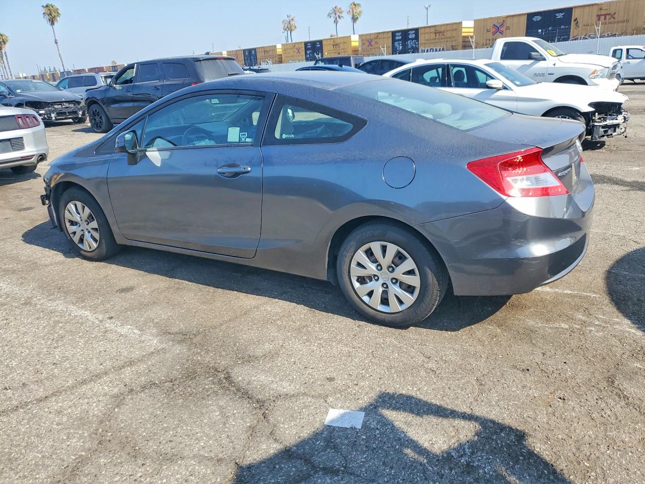2012 Honda Civic Lx Gray vin: 2HGFG3B57CH554248