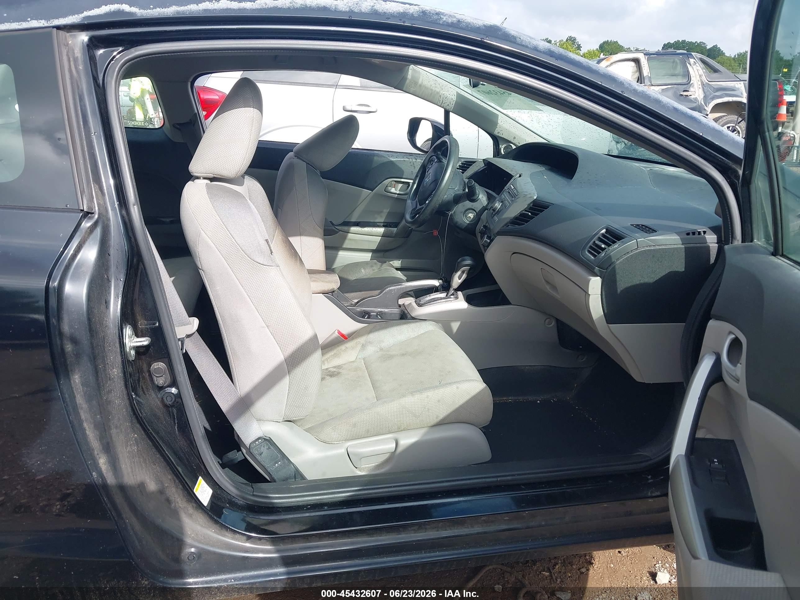 2012 Honda Civic Lx Black vin: 2HGFG3B57CH558767