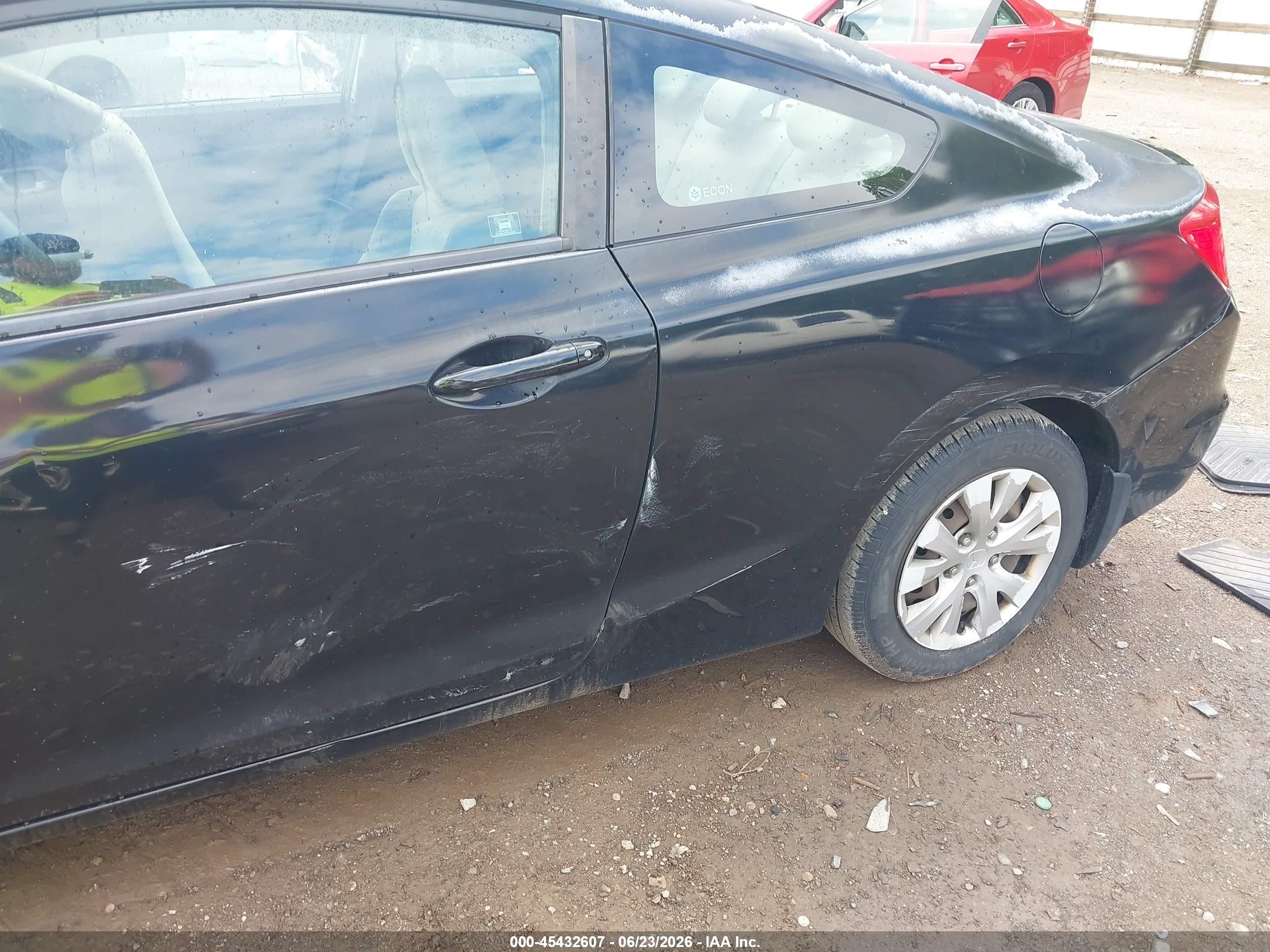 2012 Honda Civic Lx Black vin: 2HGFG3B57CH558767