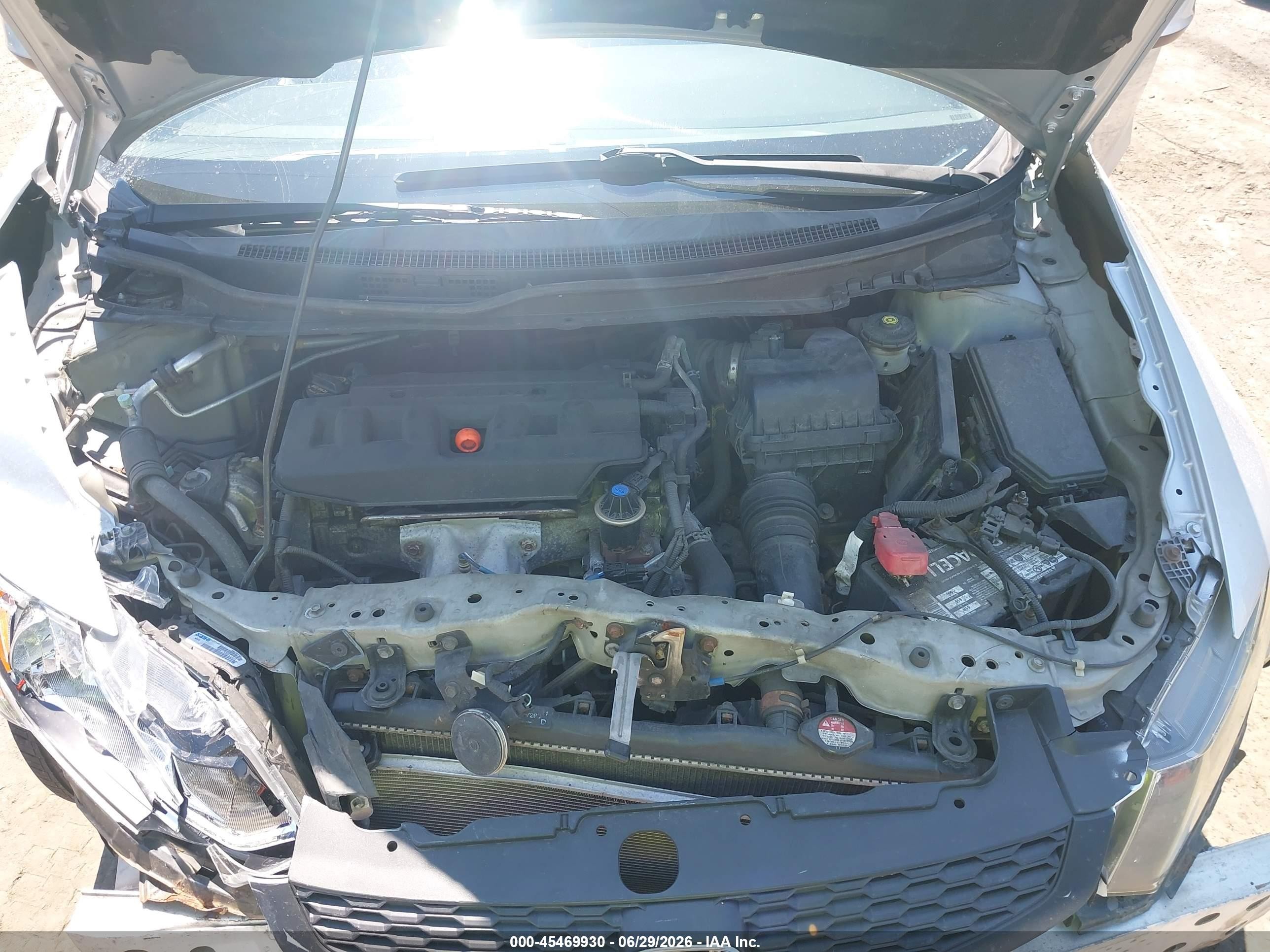 2012 Honda Civic Lx Silver vin: 2HGFG3B57CH559045
