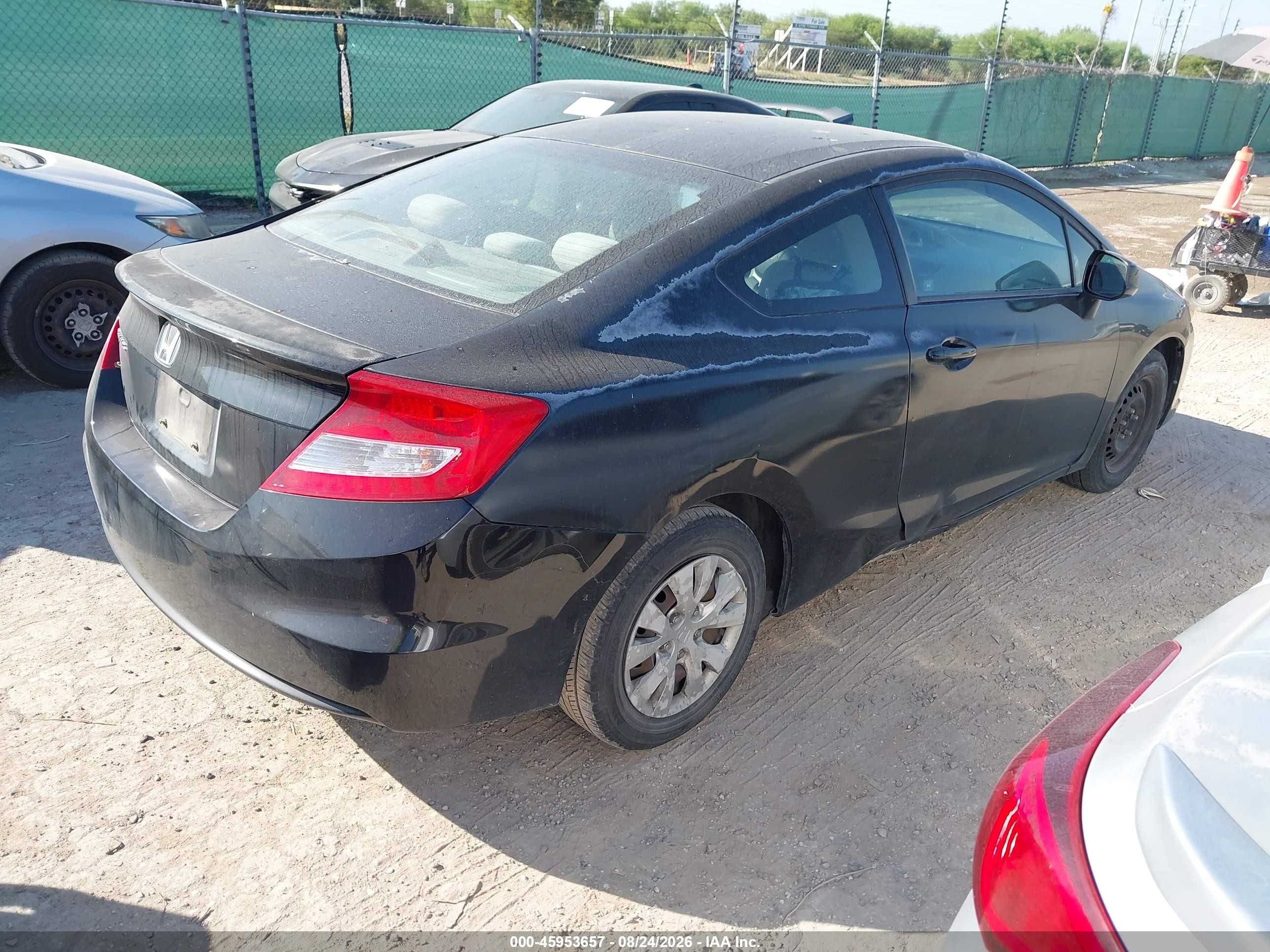 2012 Honda Civic Lx Black vin: 2HGFG3B57CH561586