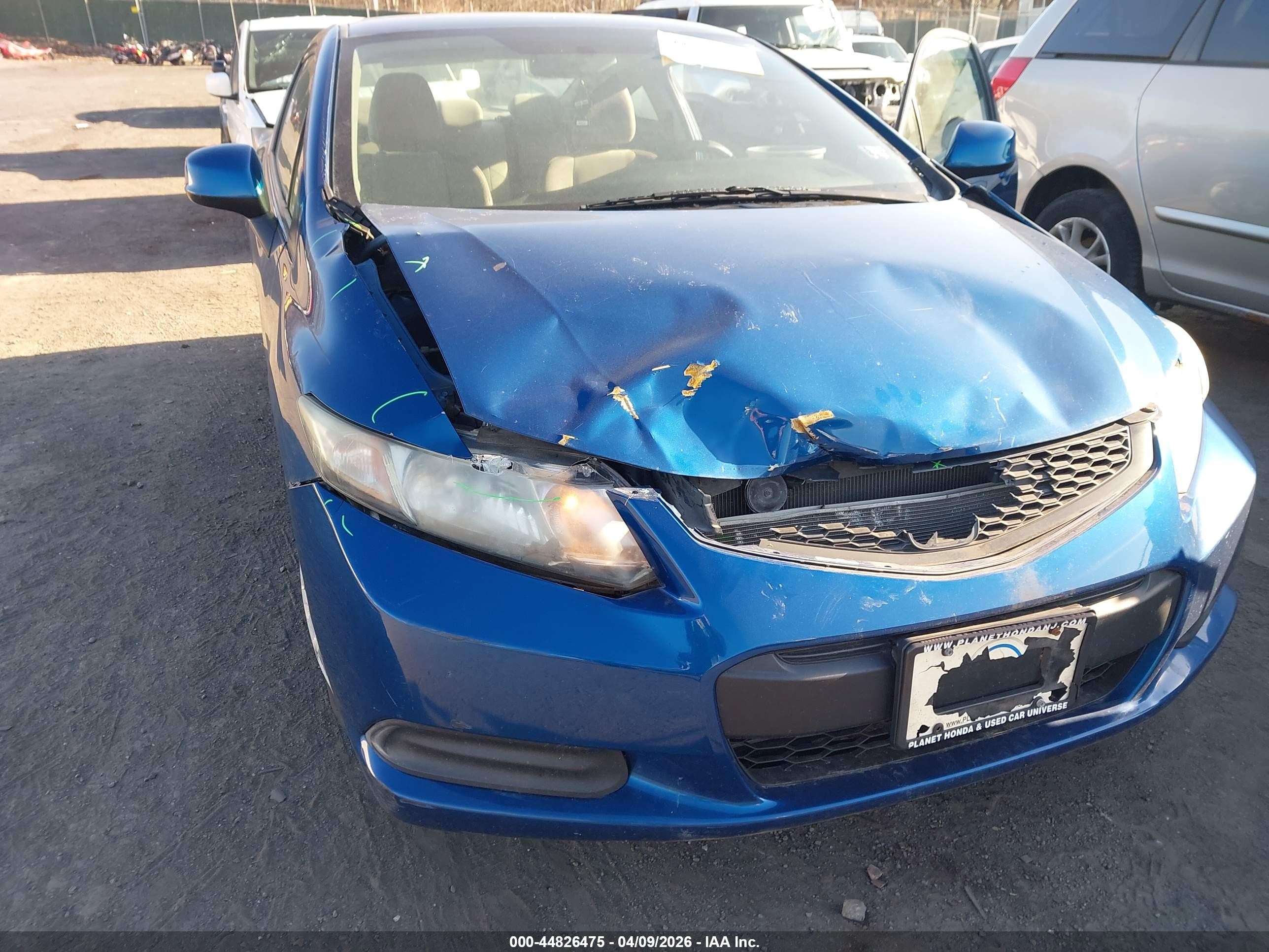 2013 Honda Civic Lx Blue vin: 2HGFG3B57DH509702