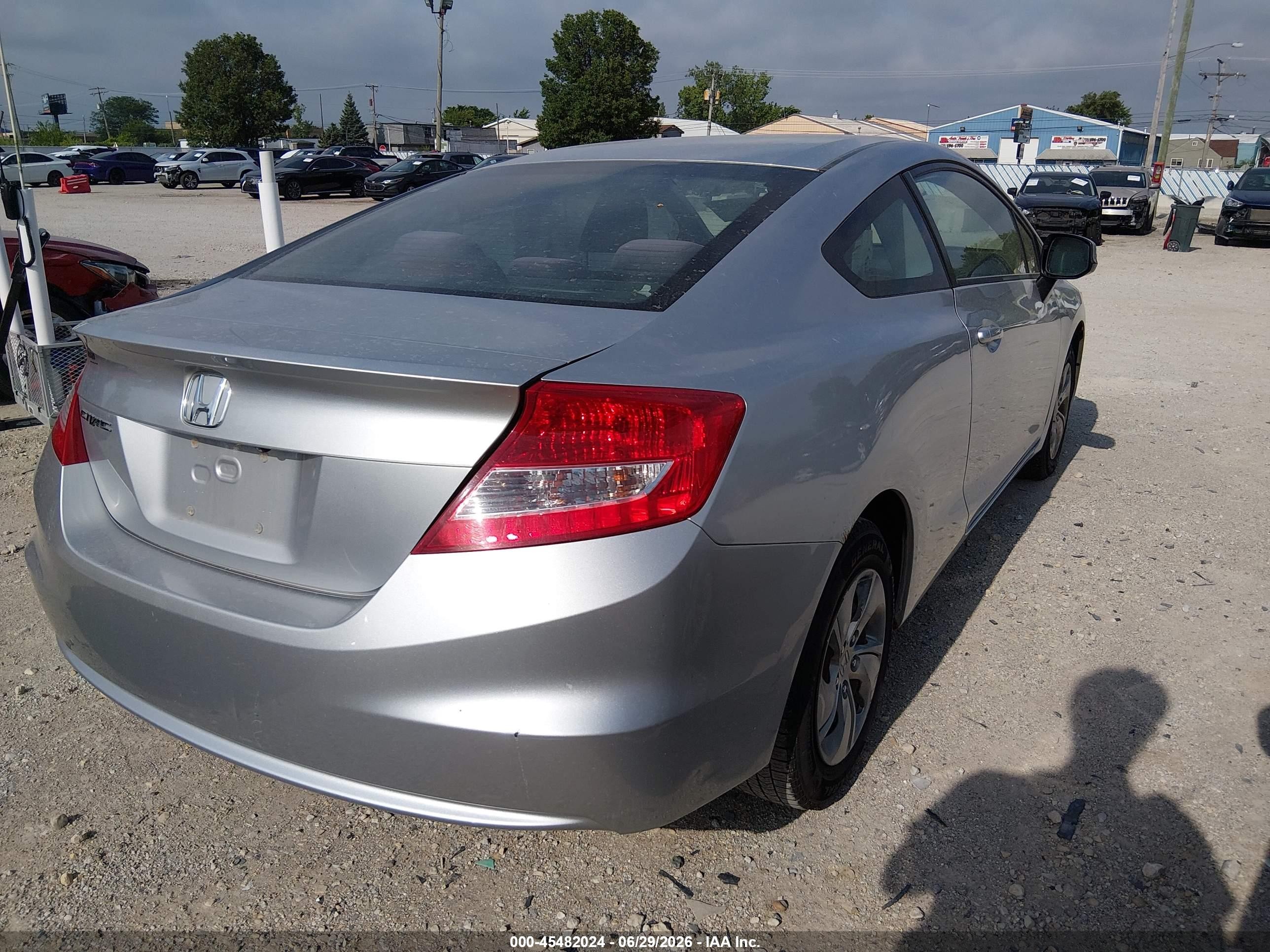 2013 Honda Civic Lx Silver vin: 2HGFG3B57DH512342