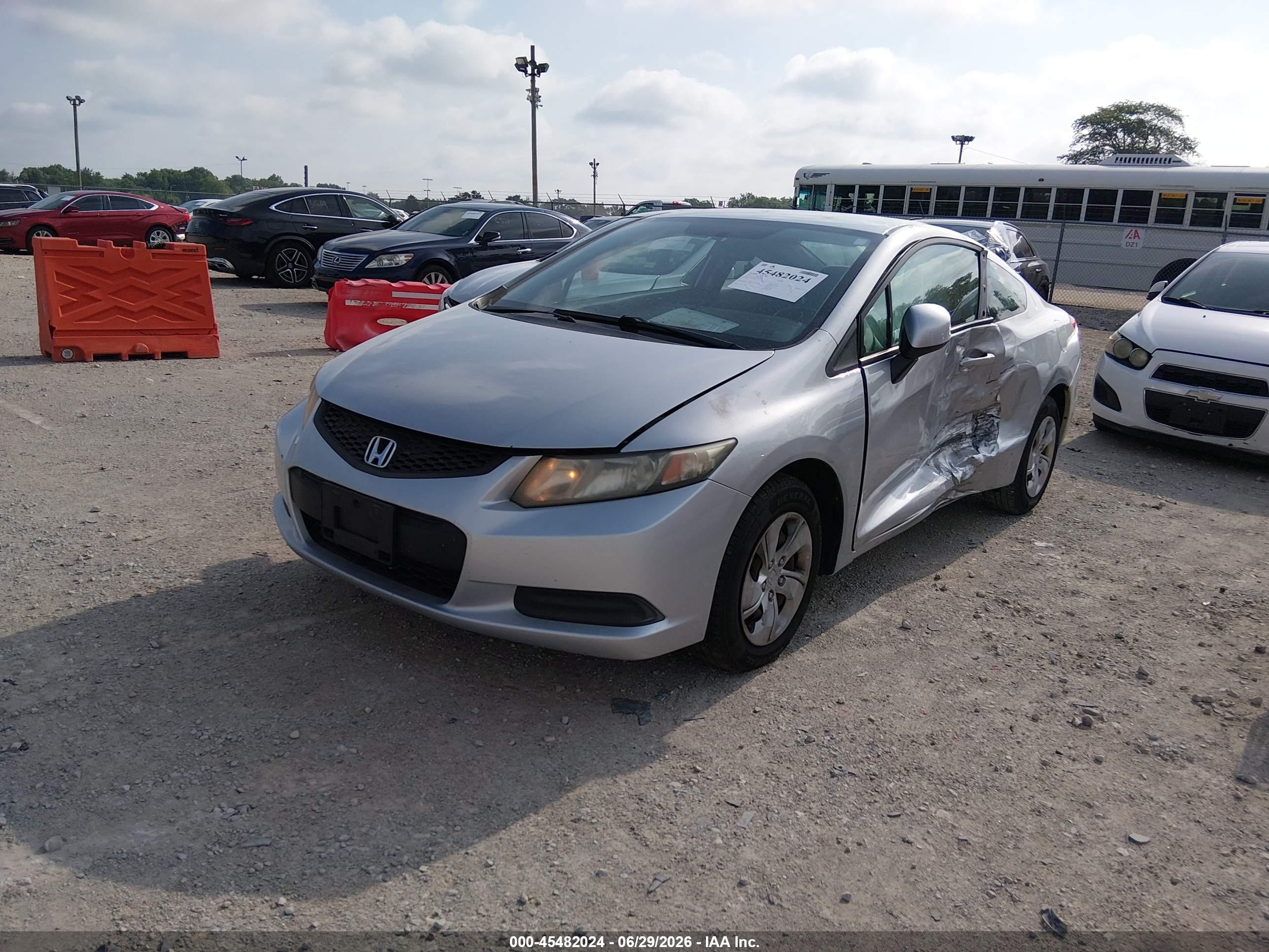 2013 Honda Civic Lx Silver vin: 2HGFG3B57DH512342