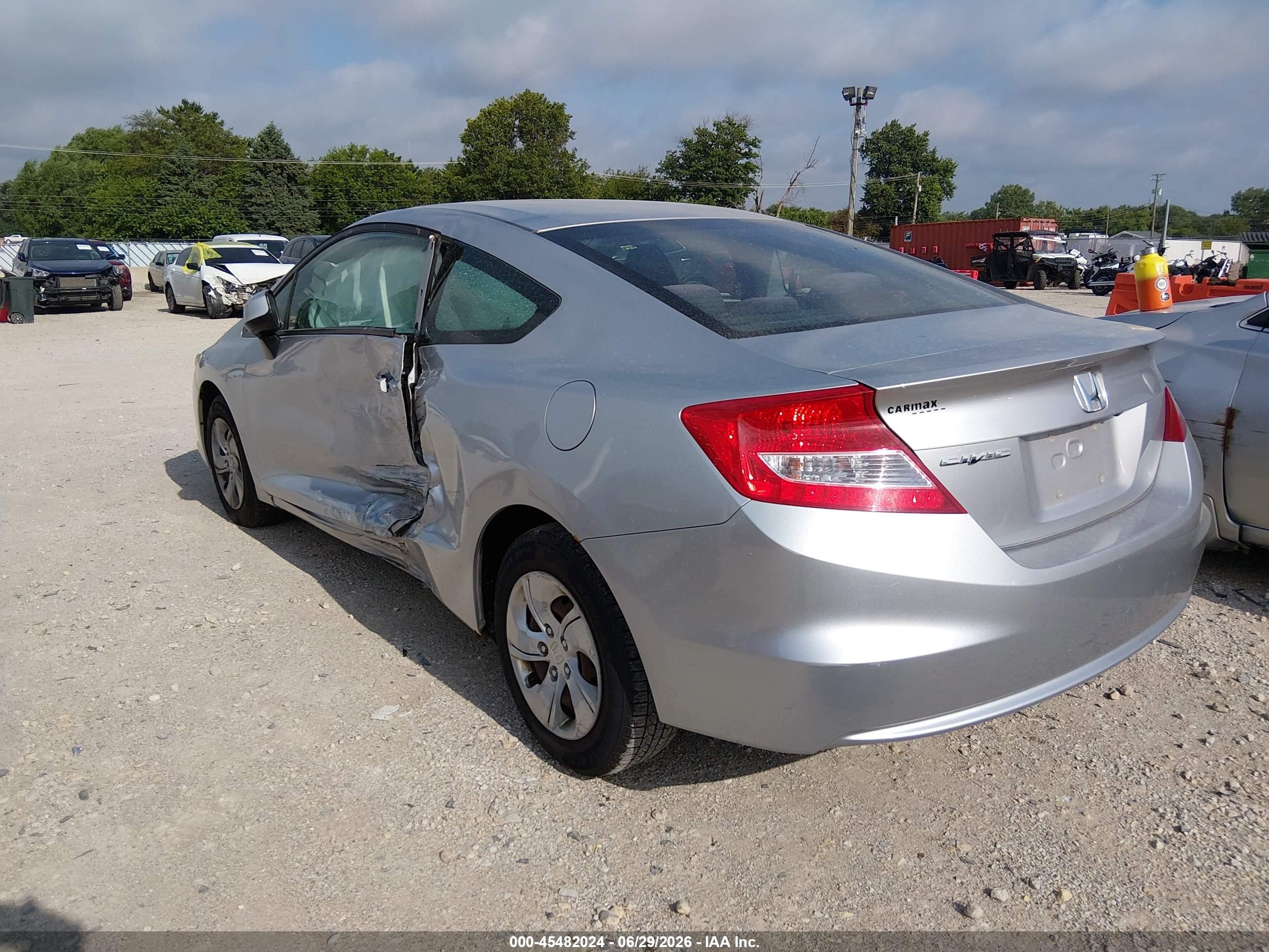 2013 Honda Civic Lx Silver vin: 2HGFG3B57DH512342
