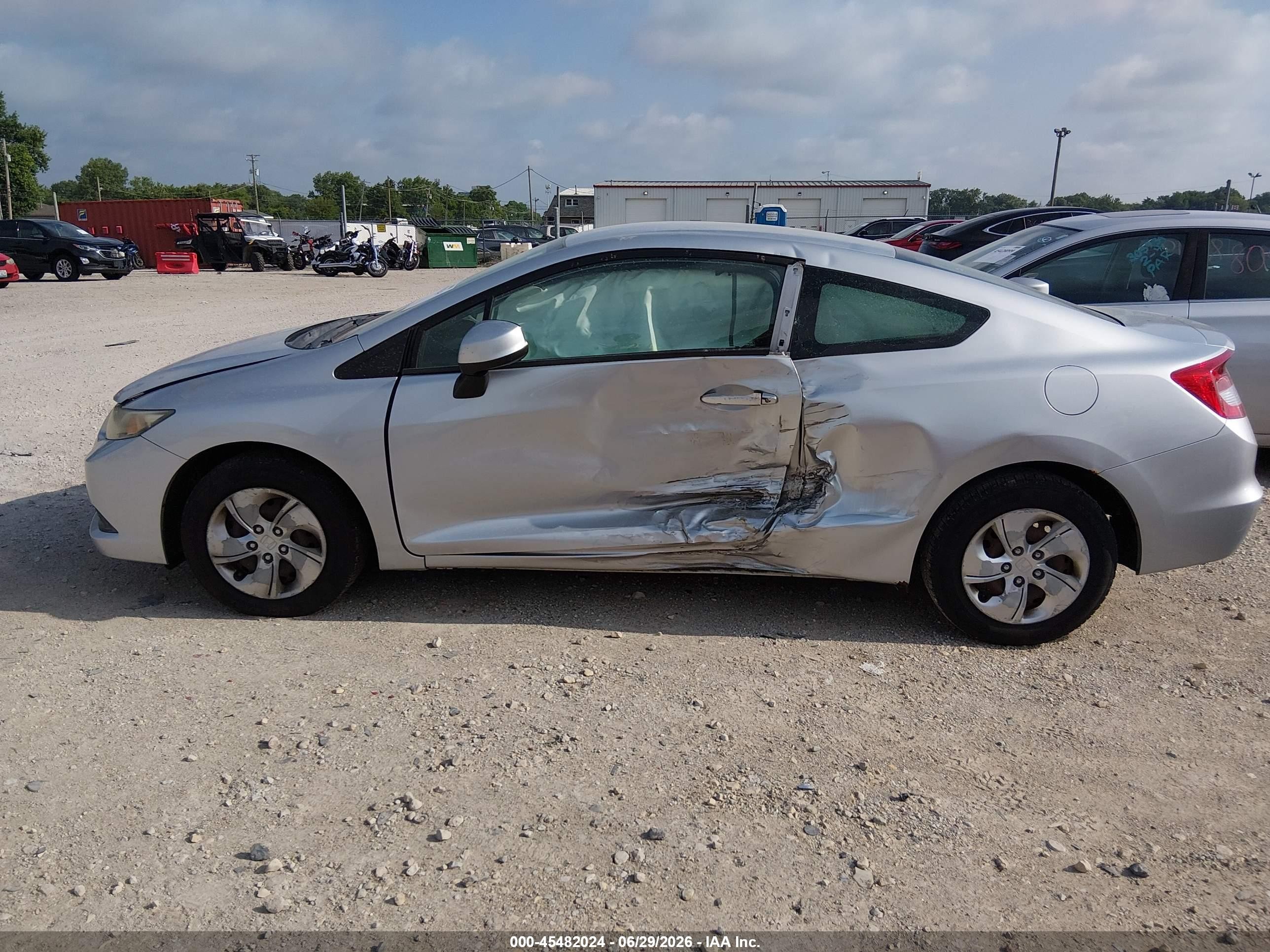 2013 Honda Civic Lx Silver vin: 2HGFG3B57DH512342