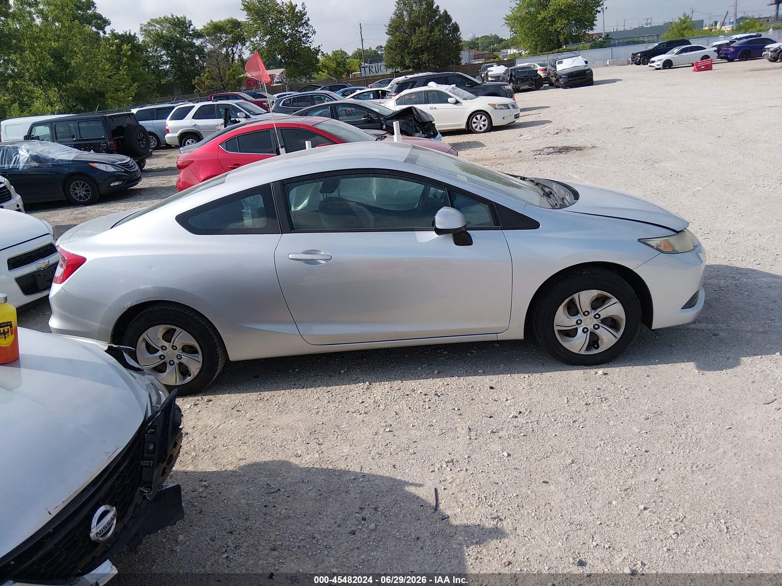 2013 Honda Civic Lx Silver vin: 2HGFG3B57DH512342