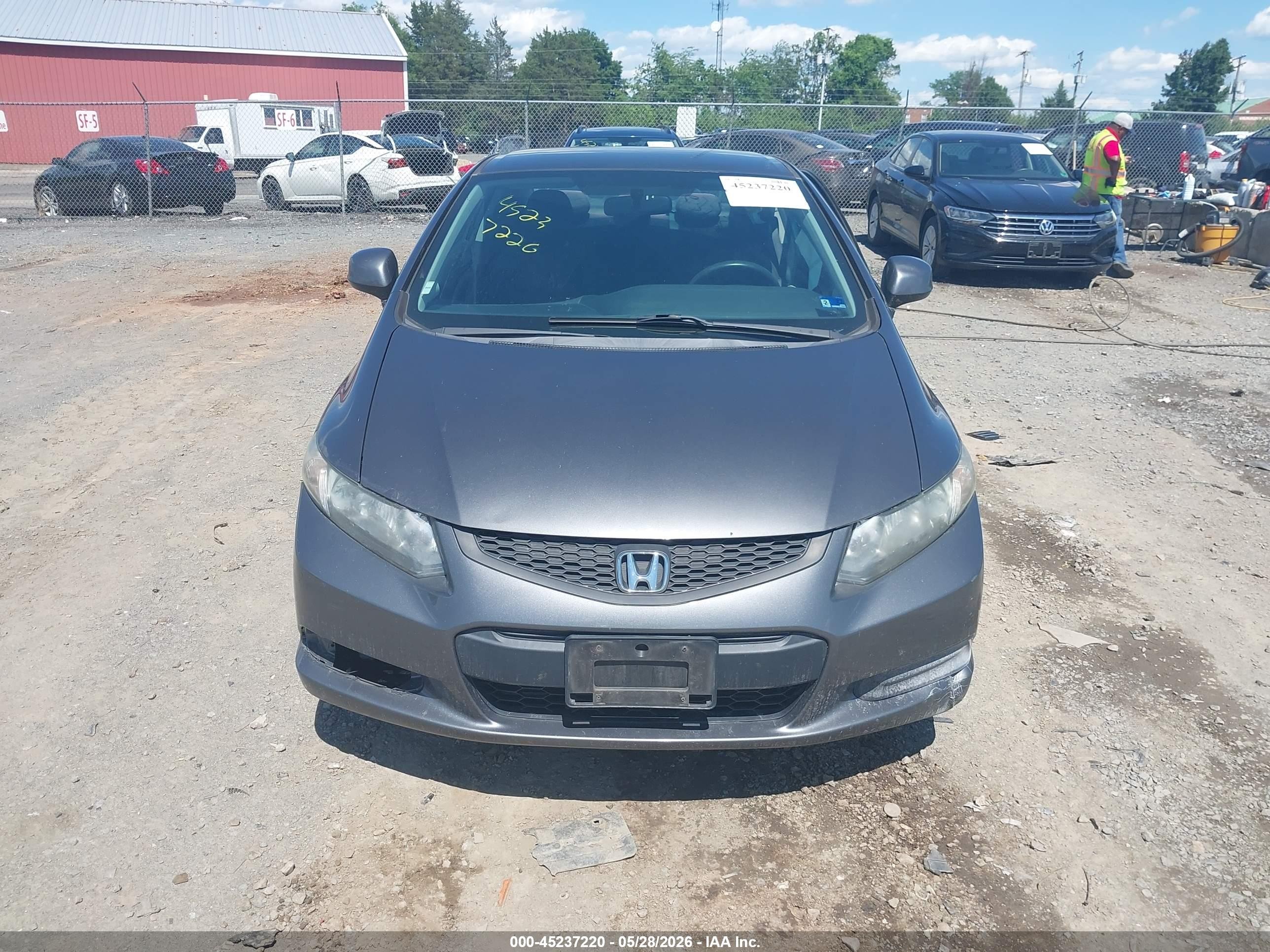 2013 Honda Civic Lx Gray vin: 2HGFG3B57DH519470