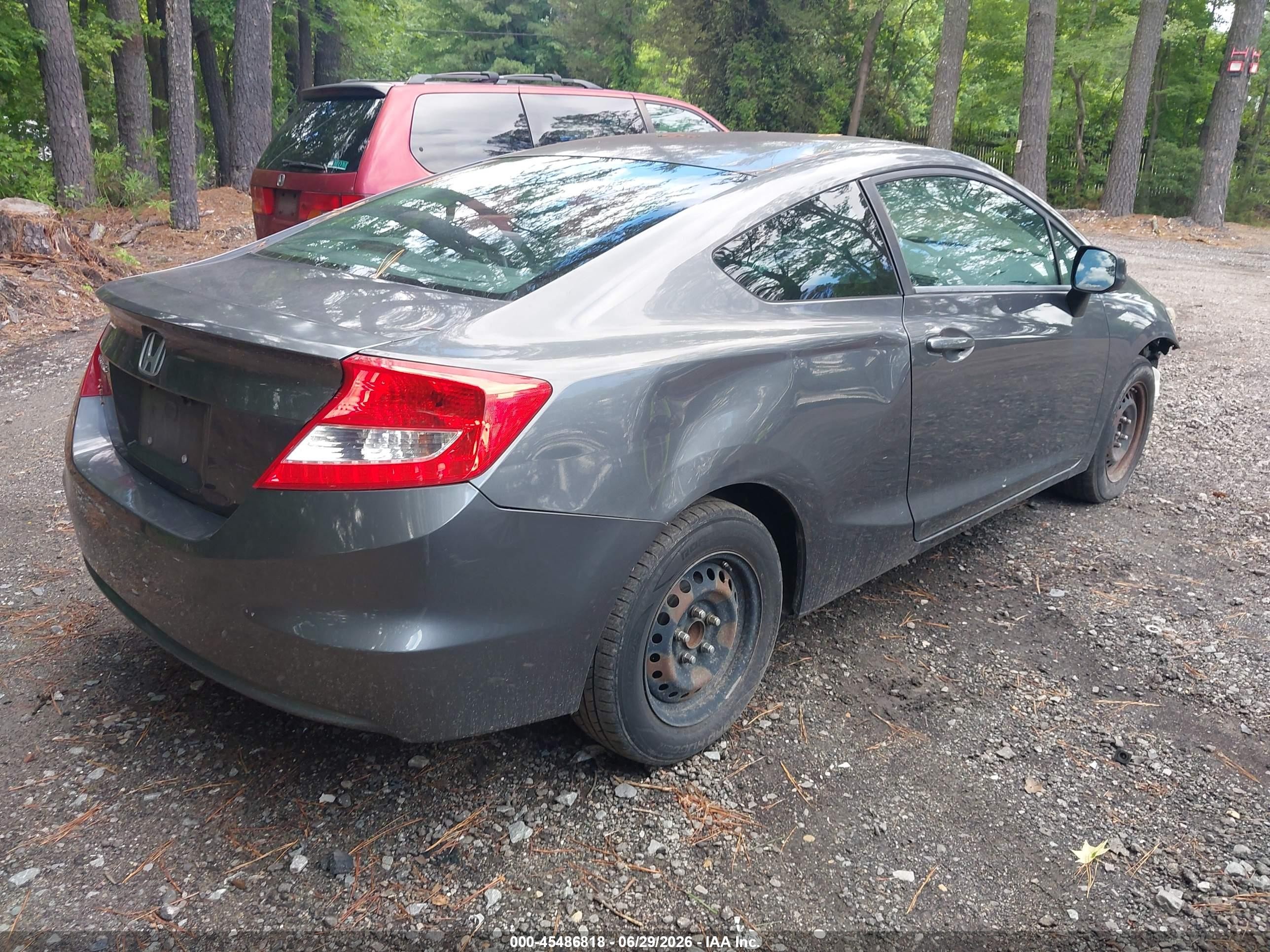 2013 Honda Civic Lx Gray vin: 2HGFG3B57DH525611