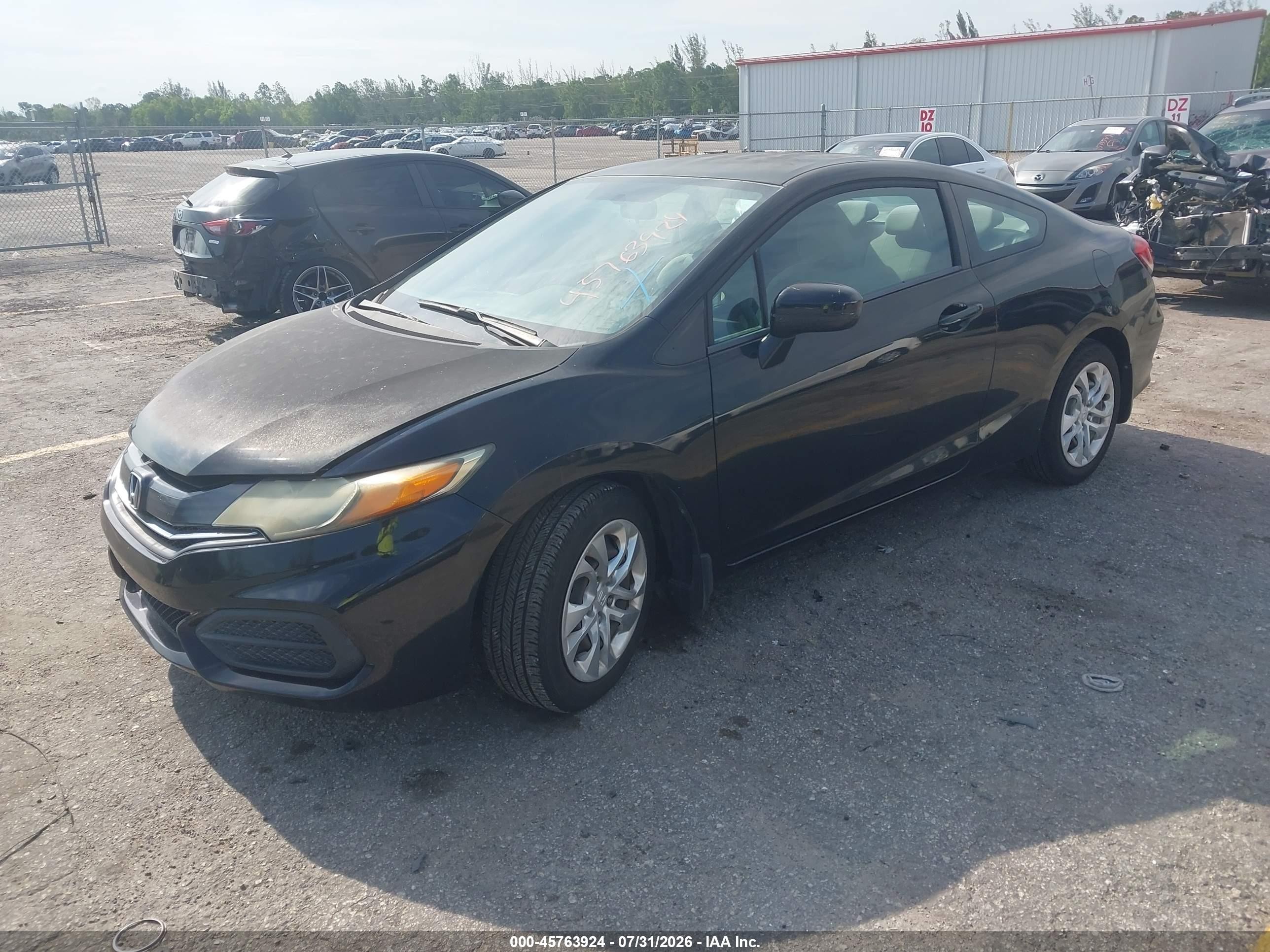 2014 Honda Civic Lx Black vin: 2HGFG3B57EH507093