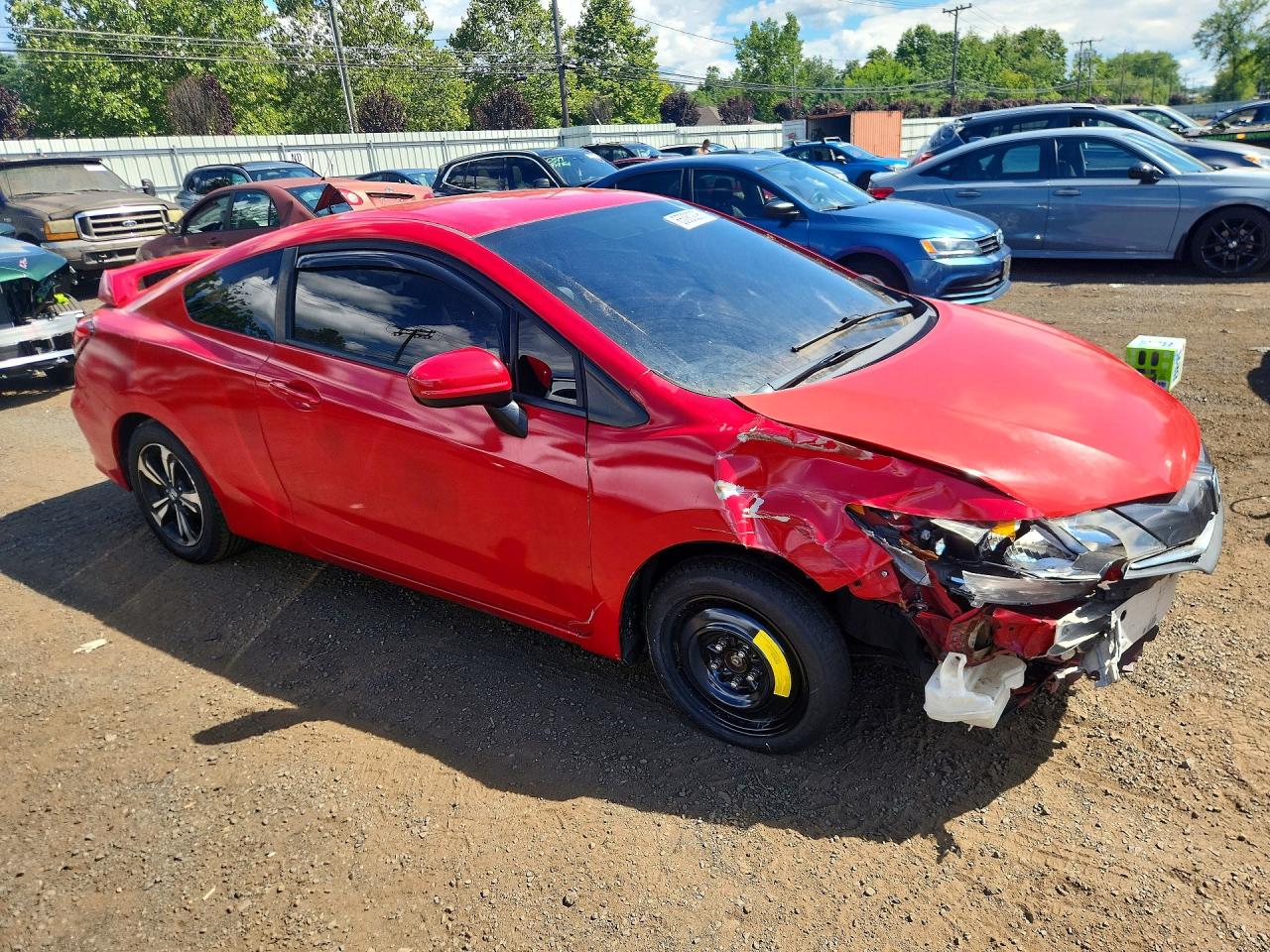 2015 Honda Civic Lx Красный vin: 2HGFG3B57FH501084