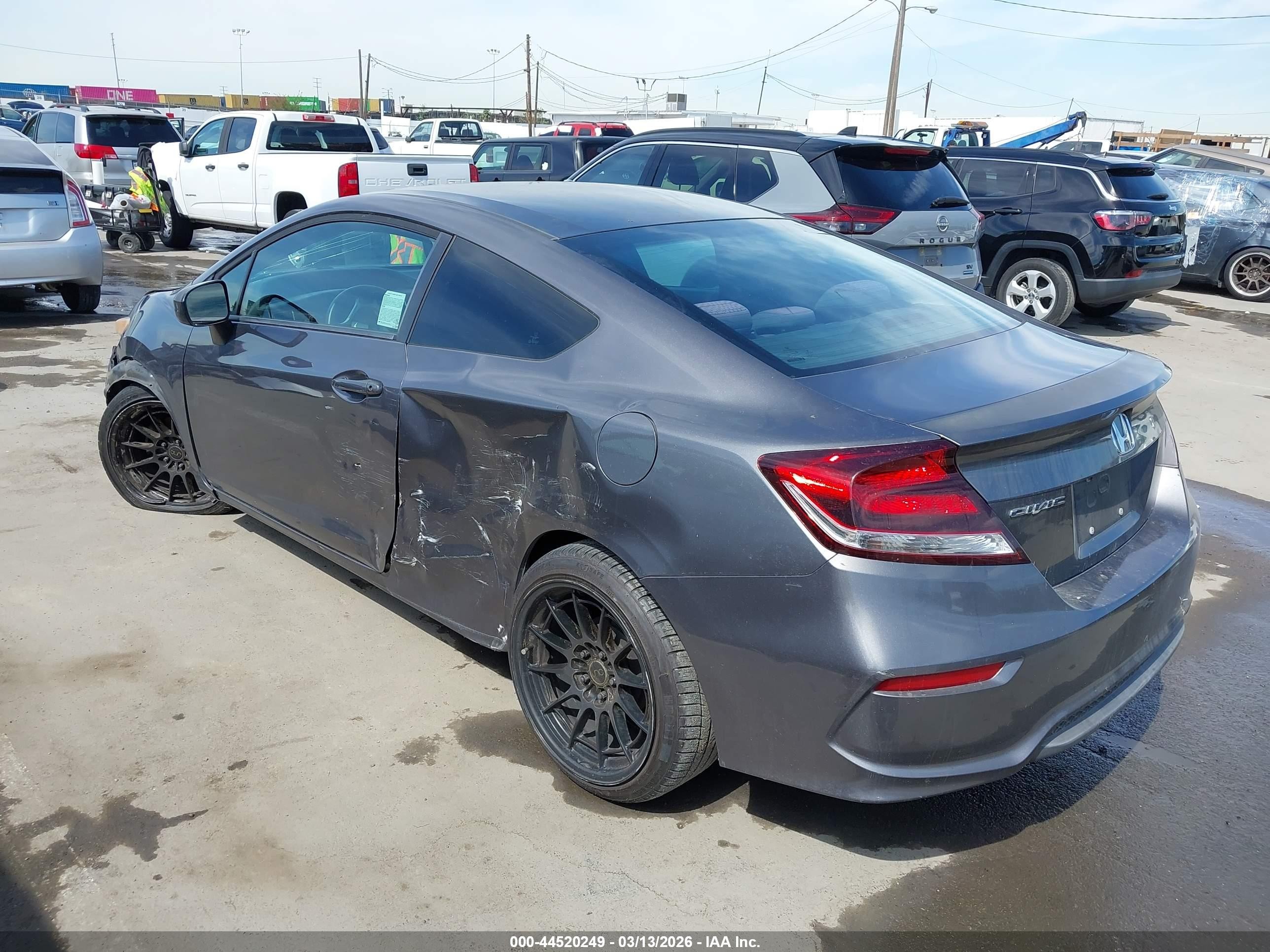 2015 Honda Civic Lx Gray vin: 2HGFG3B57FH507449