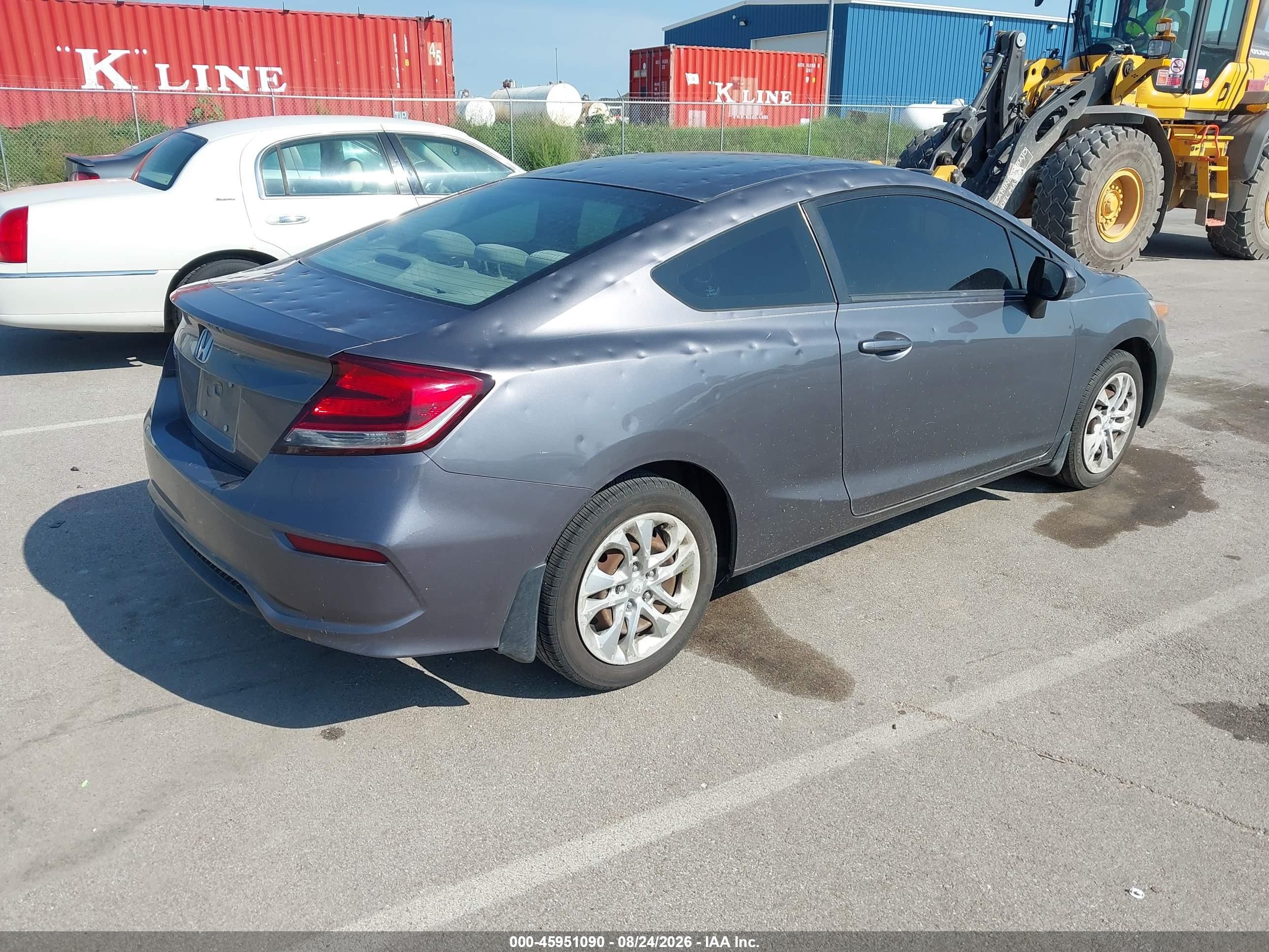 2015 Honda Civic Lx Серый vin: 2HGFG3B57FH512523