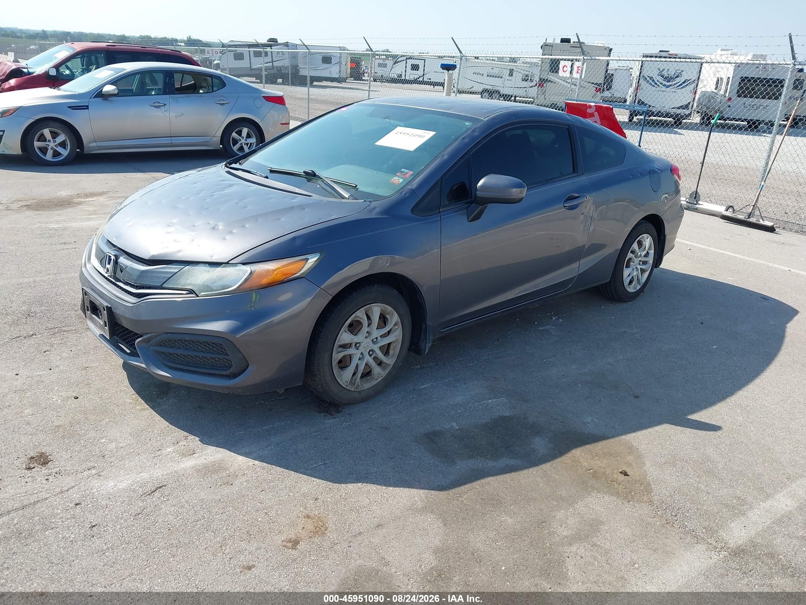 2015 Honda Civic Lx Серый vin: 2HGFG3B57FH512523