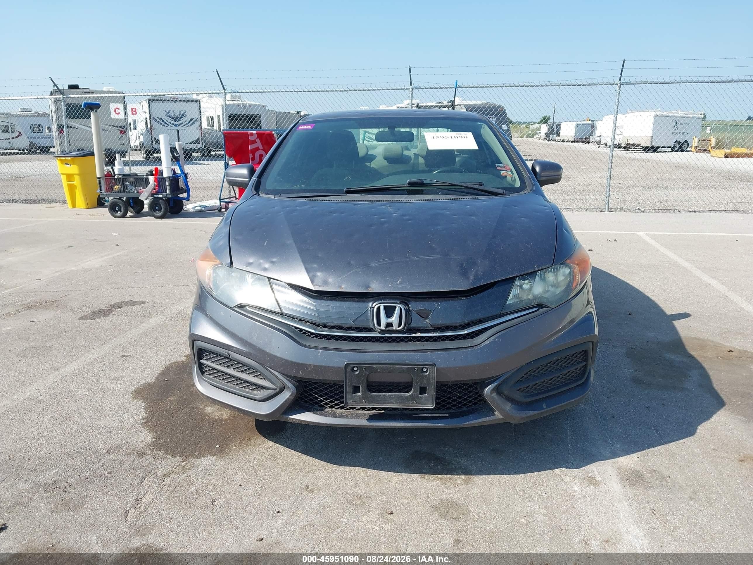 2015 Honda Civic Lx Серый vin: 2HGFG3B57FH512523